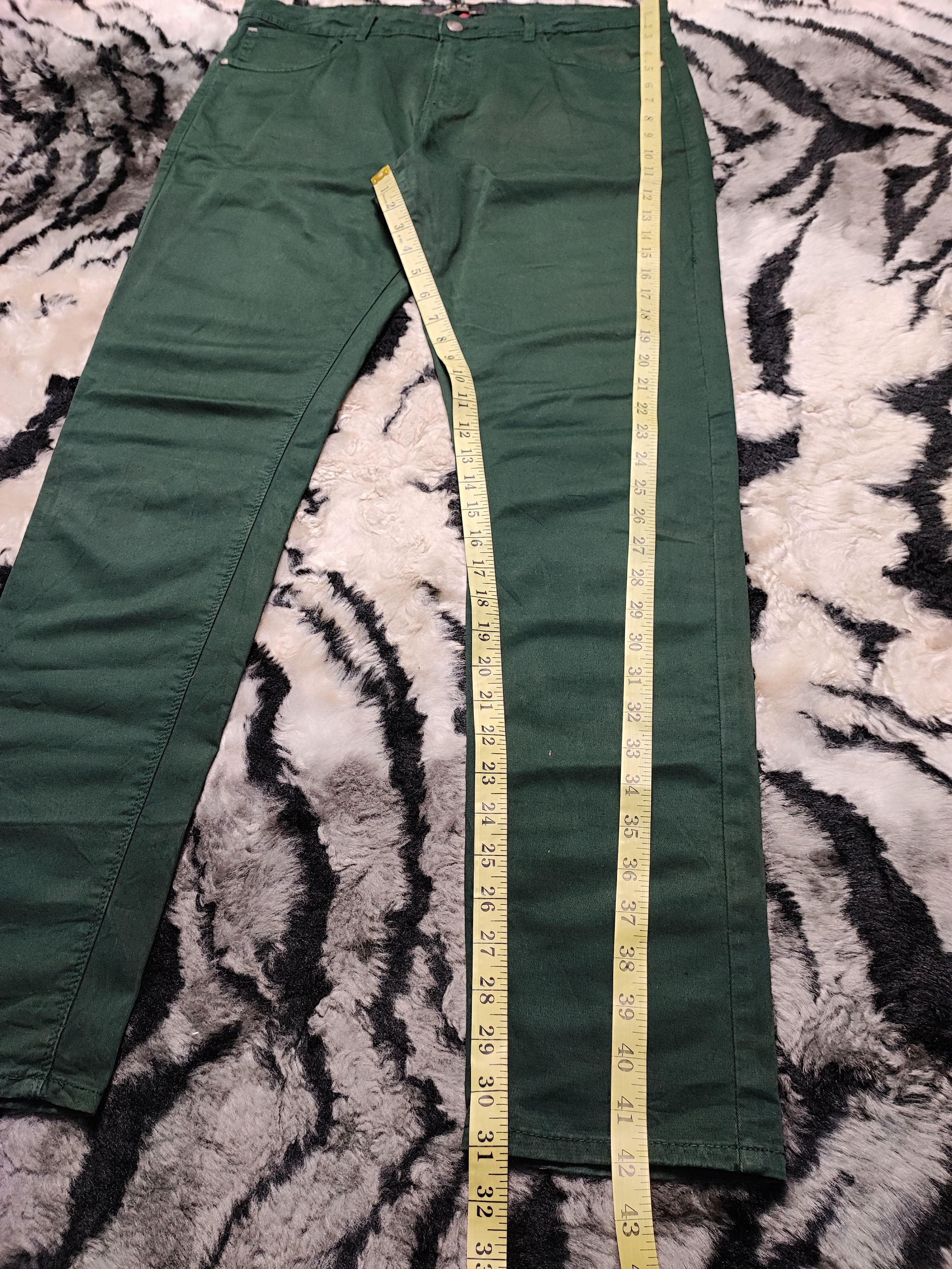 Vintage × Zara Zara Denim Distress Green Size US 35 - 3 Thumbnail