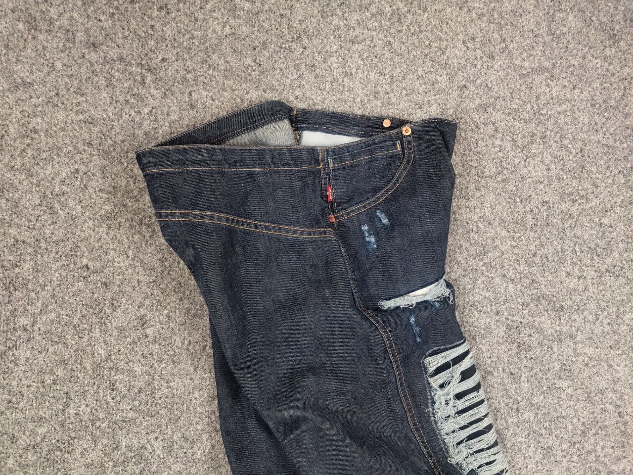 Le Grande Bleu (L.G.B.) Vintage Levis 565 Low Flared Jeans If Six Was Nine Style Size 29" - 13 Thumbnail