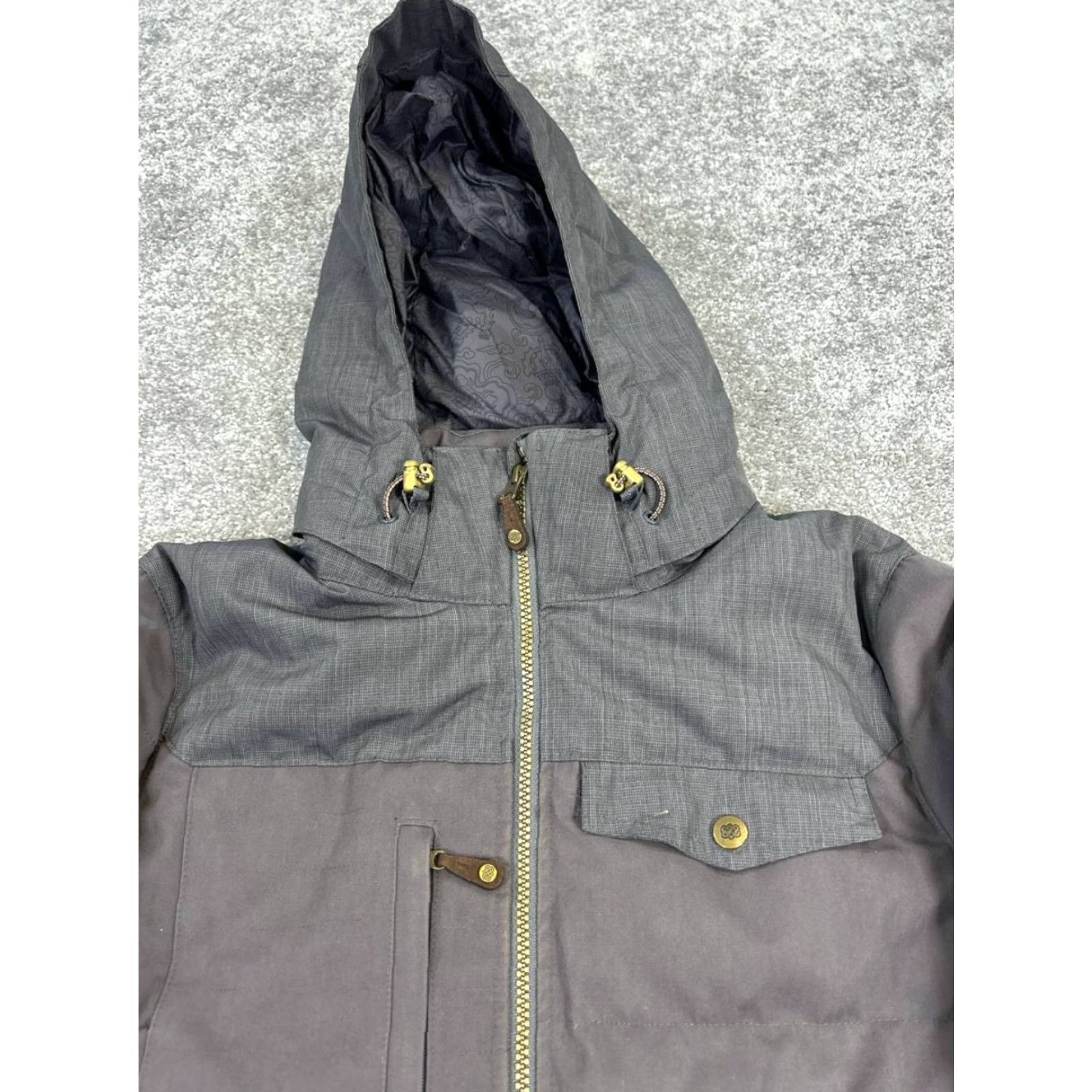 Vintage Sherpa Jacket Womens Small Purple Gray Down Insulated Full Zip Puffer Size S / US 4 / IT 40 - 2 Thumbnail