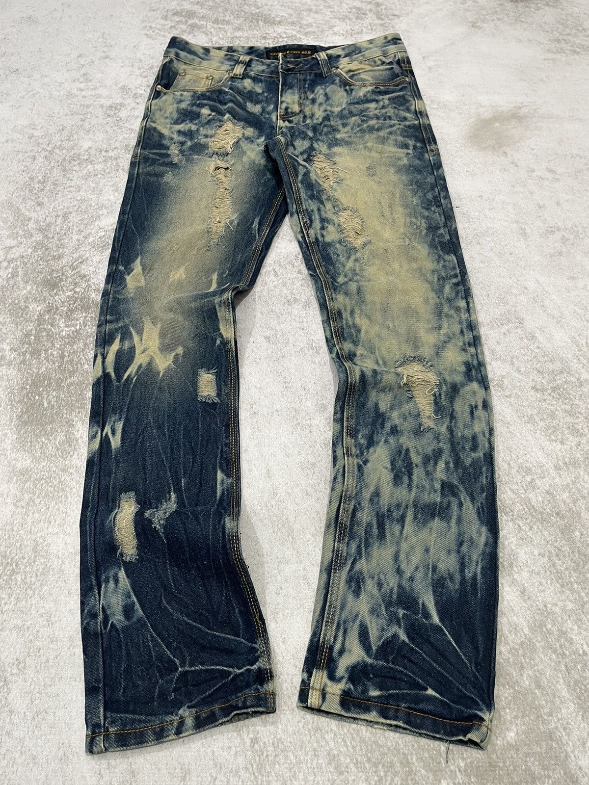 Hysteric Glamour × If Six Was Nine × Le Grande Bleu (L.G.B.) 2000s distress sea wash japan denim pants y2k style Size US 33 - 1 Thumbnail