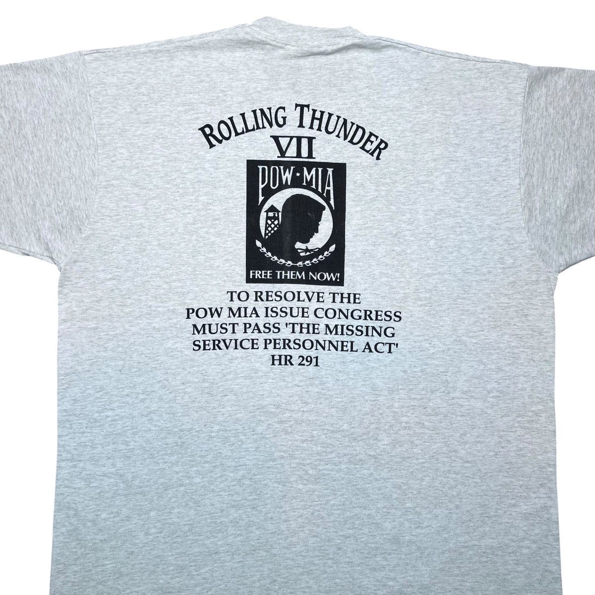 Vintage 1994 Rolling Thunder Freedom Ride POW MIA Memorial Day Tee Size US XL / EU 56 / 4 - 10 Thumbnail