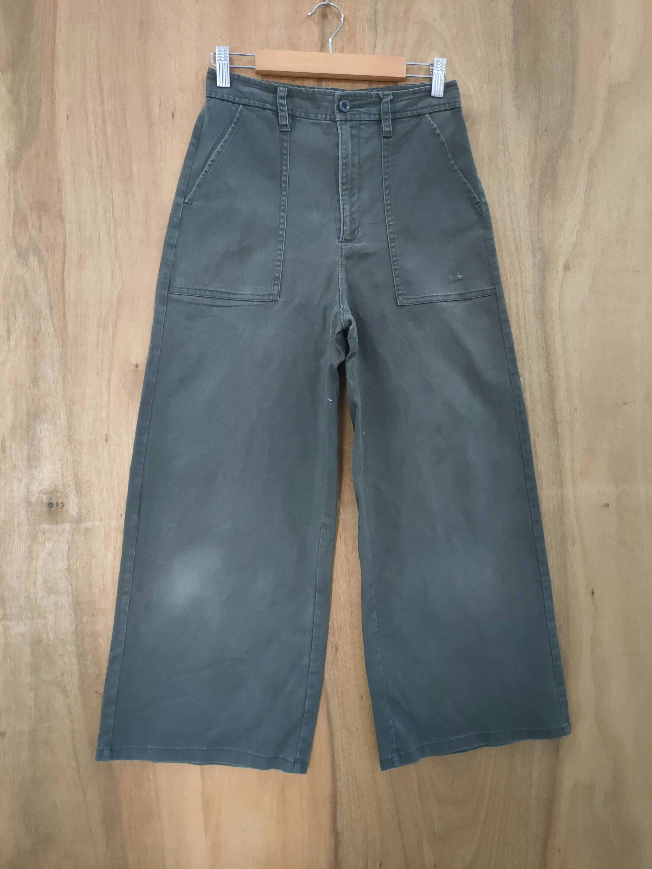 GU JAPAN GU GREEN BAGGY BUSH PANTS Size US 26 / EU 42 - 1 Thumbnail