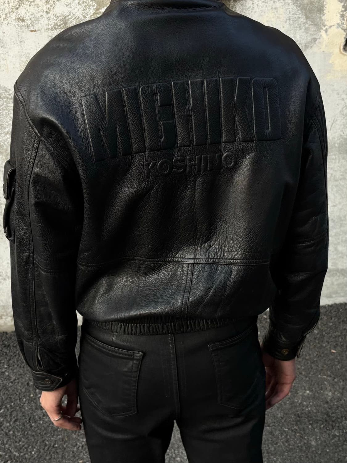 Michiko Koshino London Michiko Vintage Bomber Leather Jacket Size US M / EU 48-50 / 2 - 1 Thumbnail