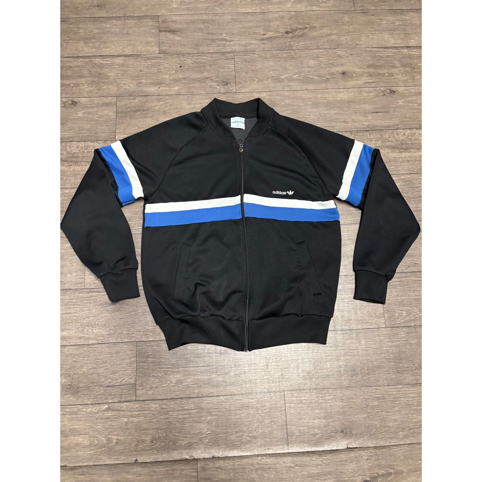 Adidas × Vintage Vintage Adidas Black Track Jacket Sz M 80s Size US M / EU 48-50 / 2 - 1 Thumbnail