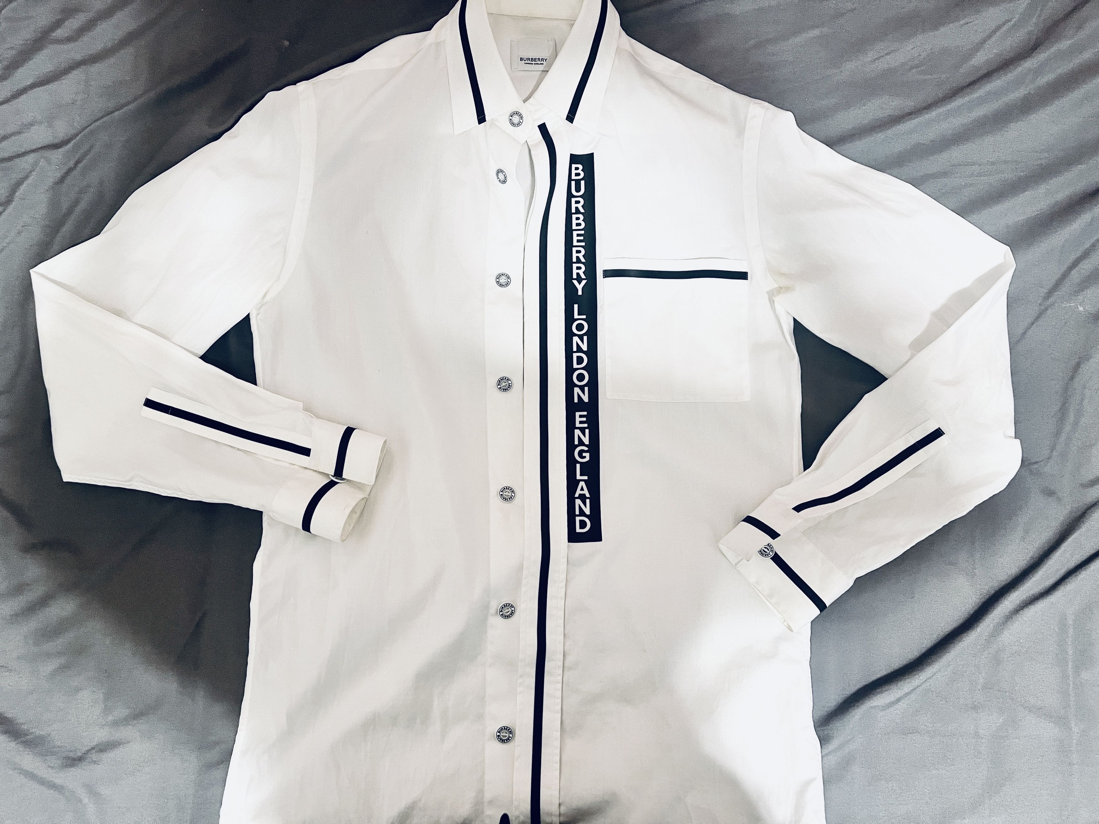 Burberry Burberry Men Dress shirt XXS white MSRP $500 Size US XXS / EU 40 - 1 Thumbnail