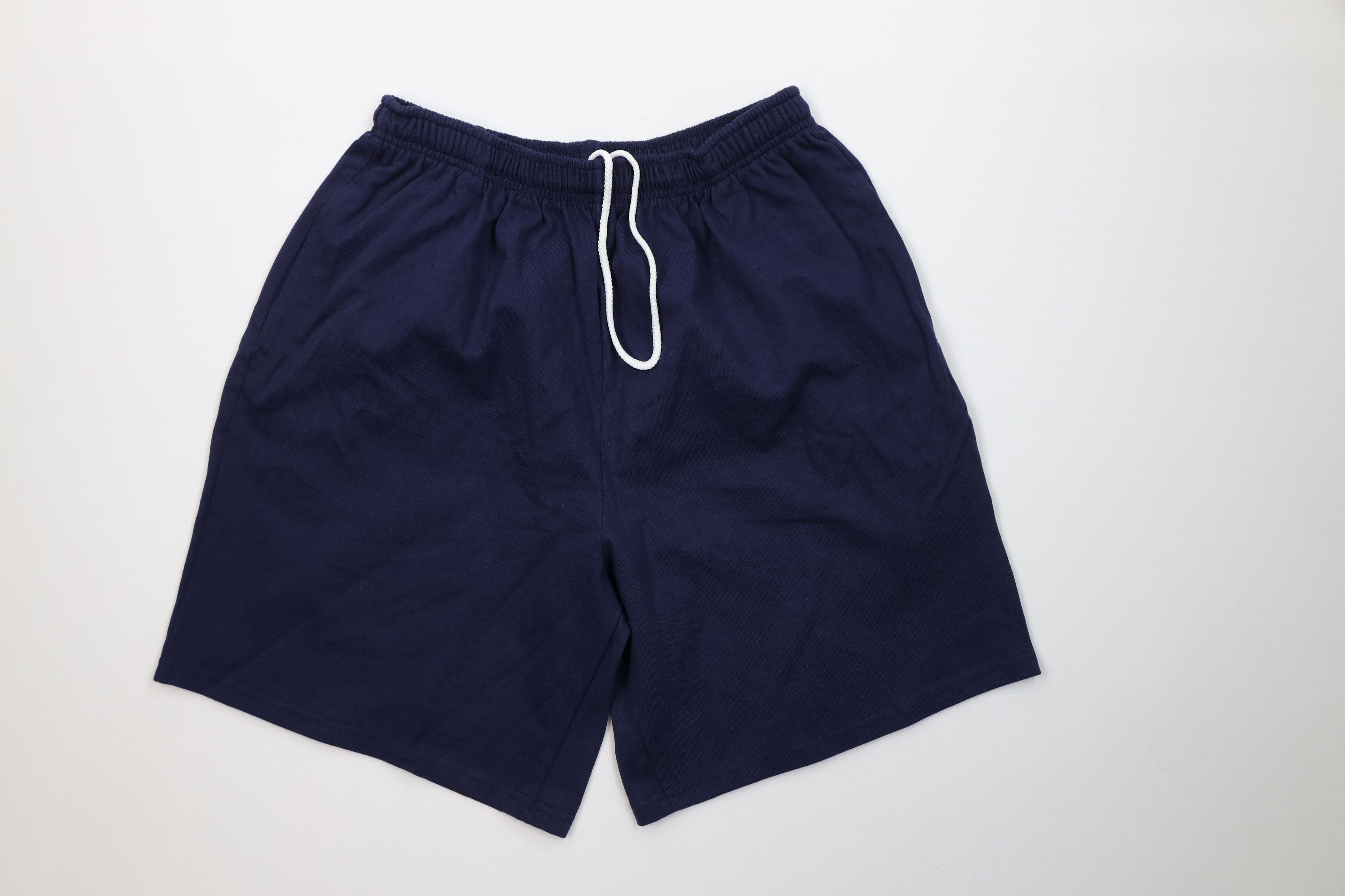 Vintage Vintage 90s Y2K Streetwear Heavyweight Cotton Shorts Blue Size US 34 / EU 50 - 1 Thumbnail