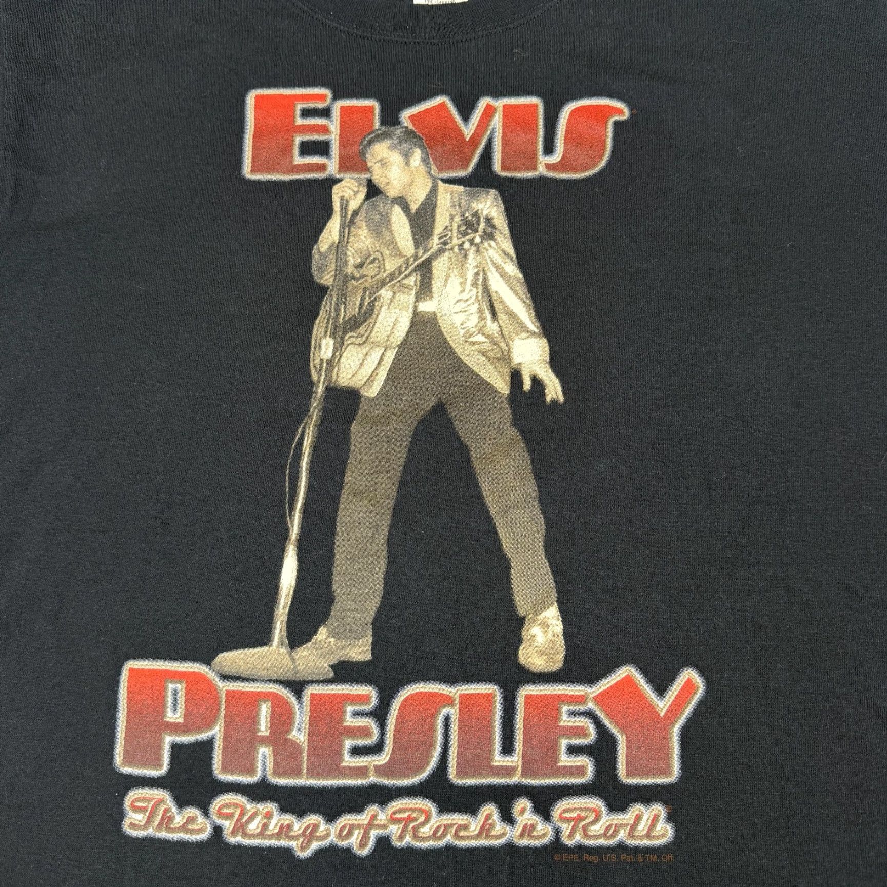 Anvil Elvis Presley Shirt Mens L Black King Of Rock N Roll Graphic Tee Anvil Size US L / EU 52-54 / 3 - 5 Thumbnail
