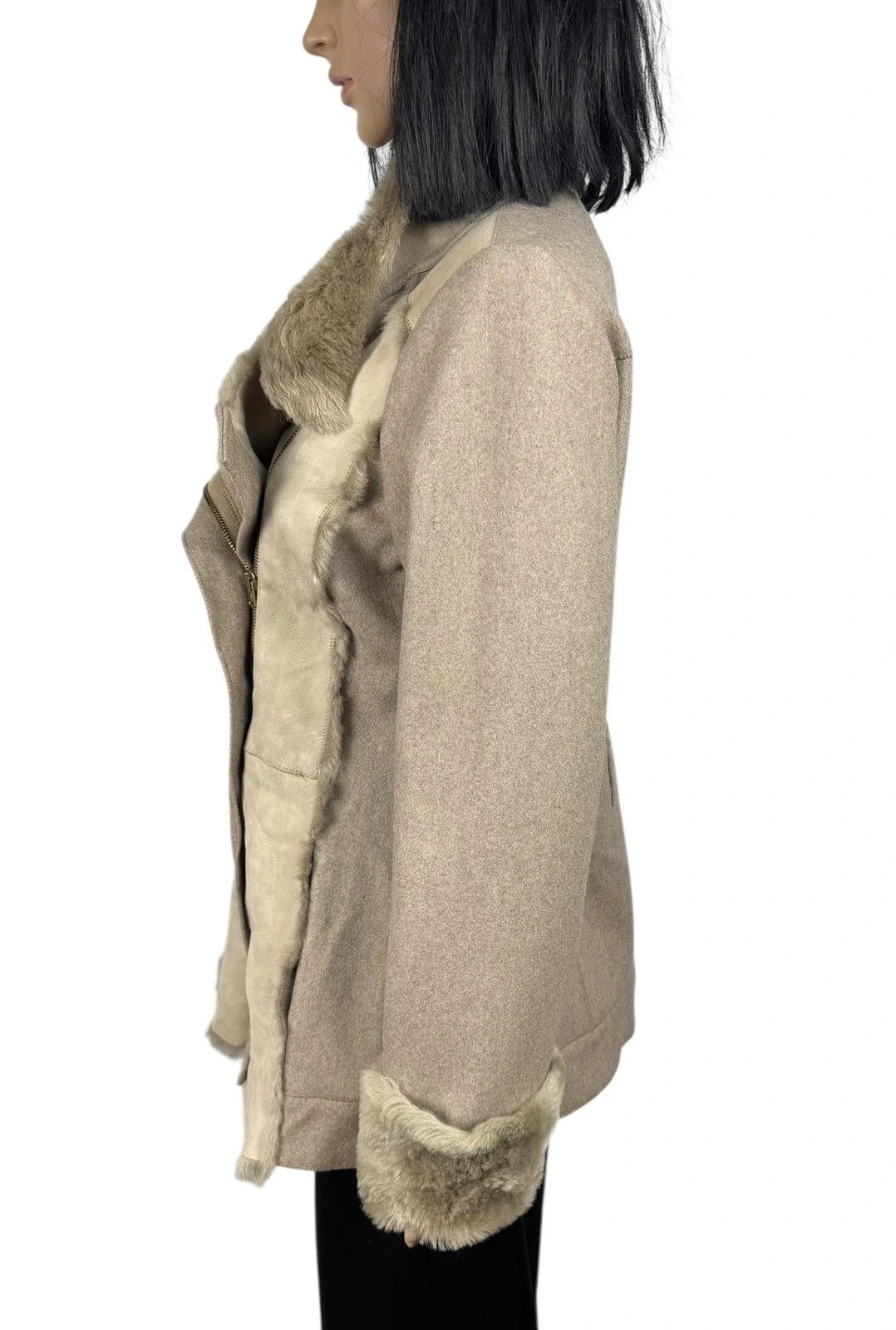 Trussardi Trussardi Genuine Leather Wool Jacket Shearling size 46 Size L / US 10 / IT 46 - 8 Thumbnail
