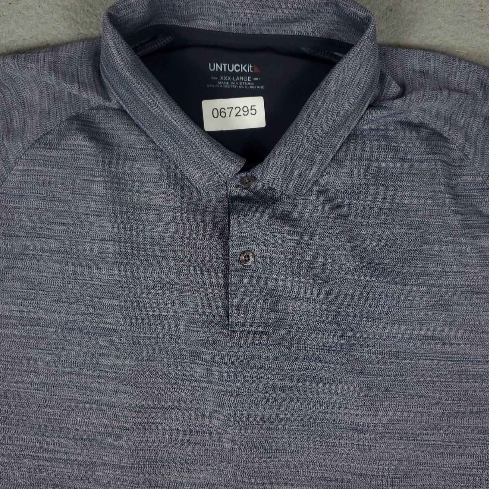 UNTUCKit UNTUCKit Polo Shirt Mens 3XL Blue Polyester Golf Casual Short Sleeve Shirt Size US S / EU 44-46 / 1 - 2 Thumbnail