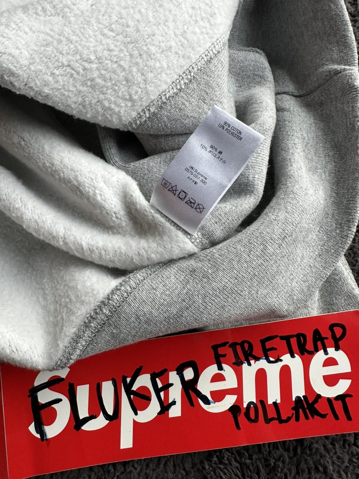 Supreme Supreme Cross Bogo grey Hoodie used 9/10 Size XL Size US XL / EU 56 / 4 - 8 Thumbnail