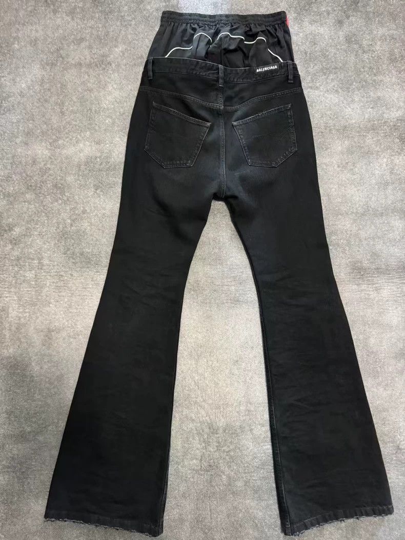 Balenciaga Balenciaga size XS Double waist stitching flared jeans Size US 27 - 2 Thumbnail