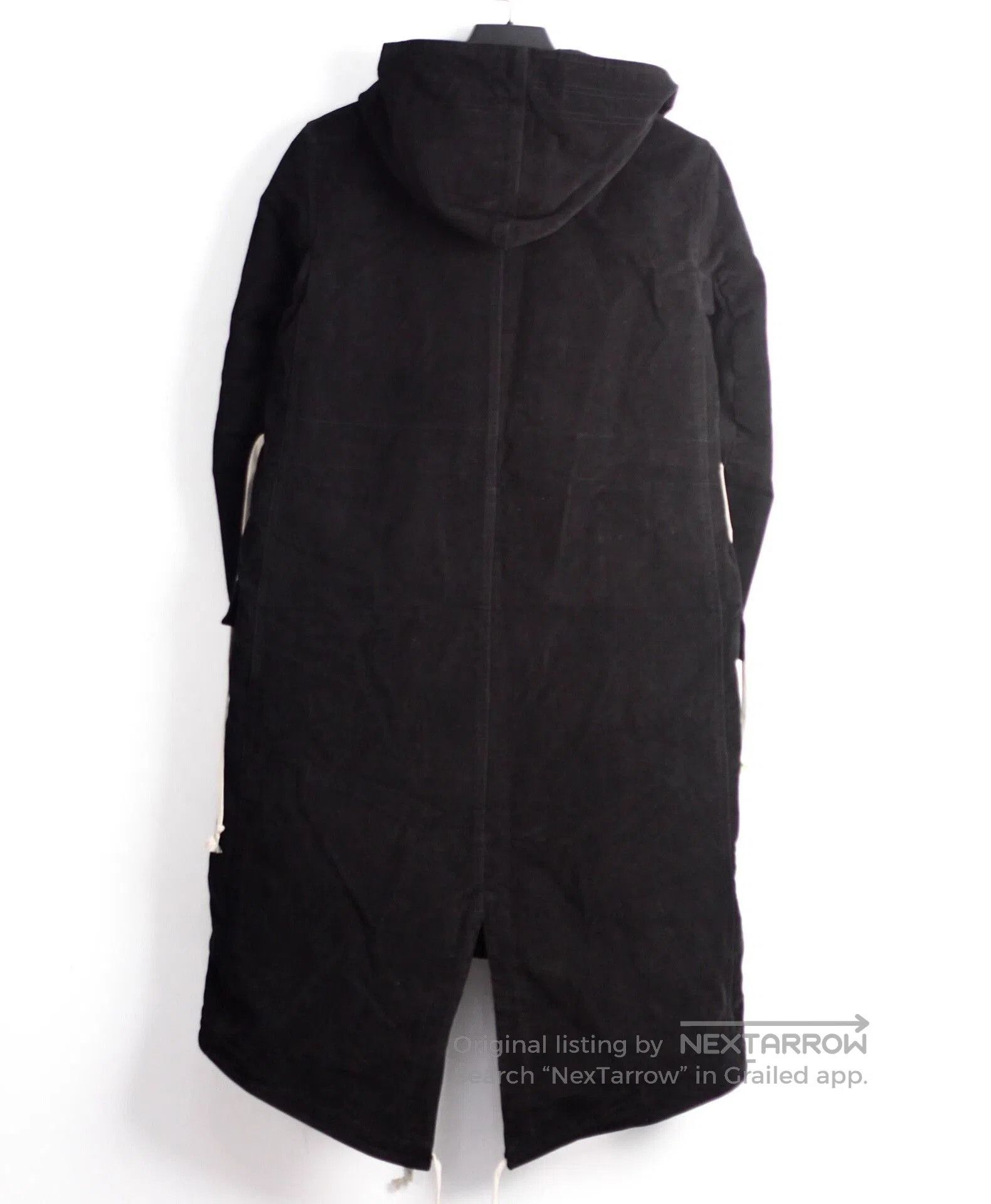 Rick Owens black long hooded winter coat for women. Size S / US 4 / IT 40 - 2 Thumbnail