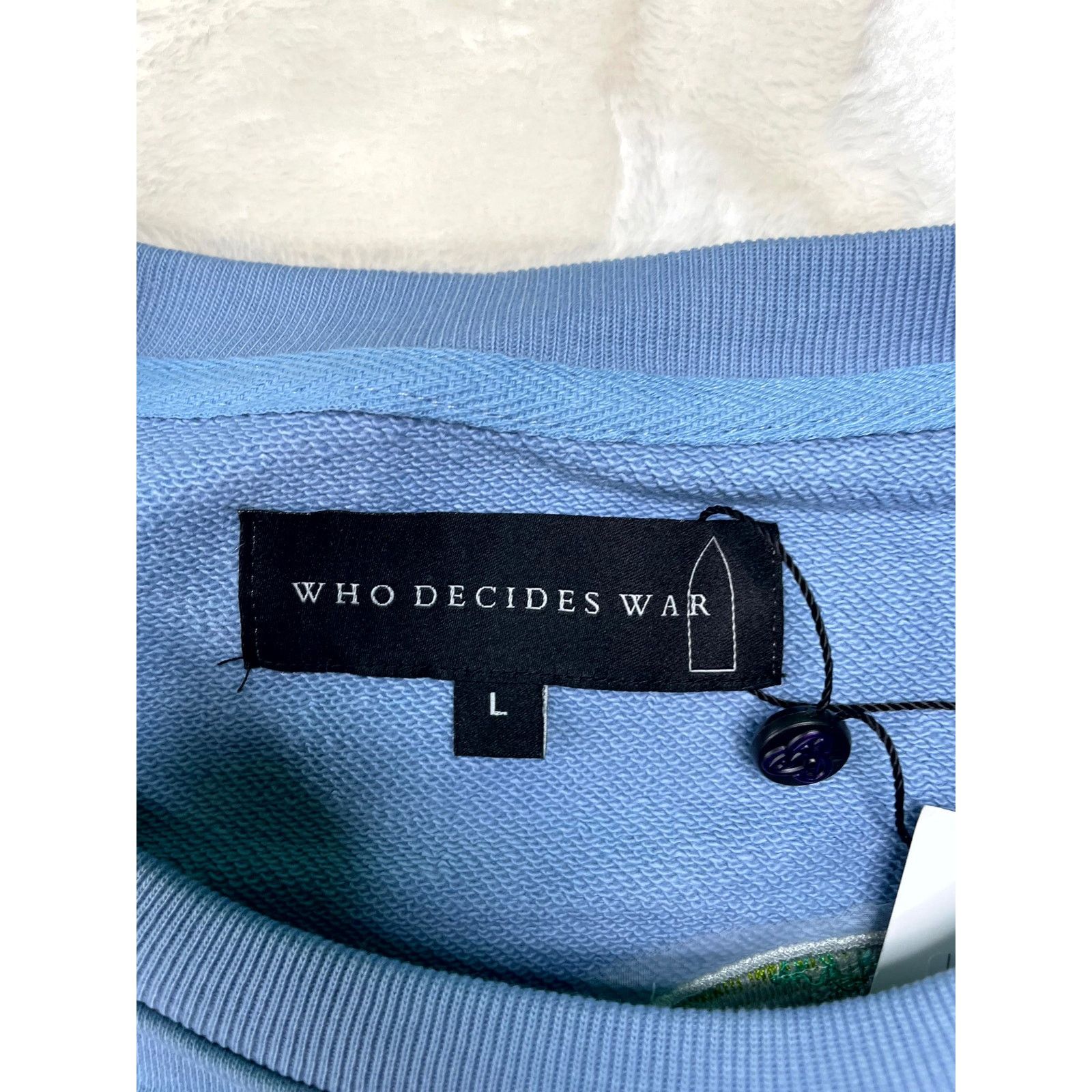 Who Decides War Who Decides War Underwater Beach Blue Crewneck Size L / US 10 / IT 46 - 3 Thumbnail