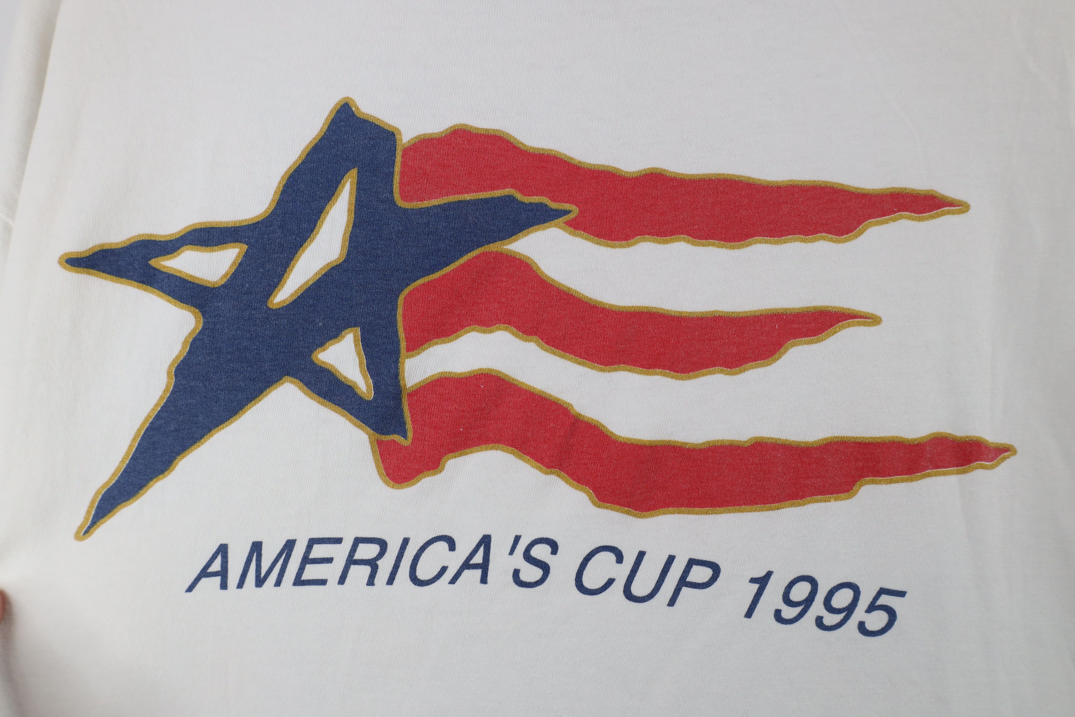 Vintage Vintage 90s 1995 America's Cup Sailboat Racing T-Shirt USA Size US XL / EU 56 / 4 - 11 Thumbnail