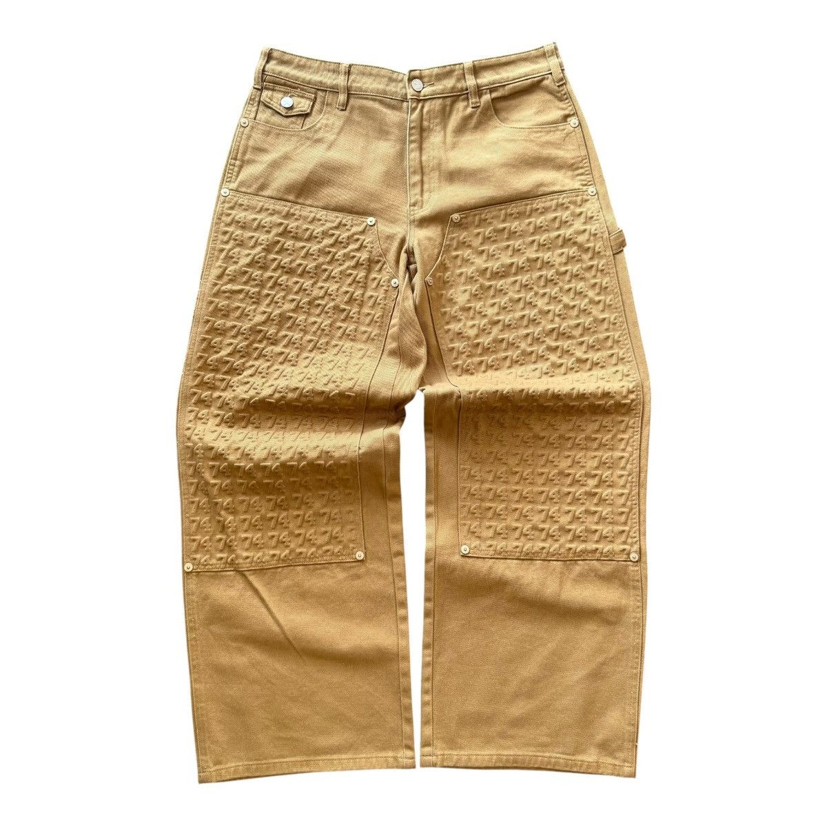 74 Is War 74 is War Khaki Carpenter Denim Pants Size US 34 / EU 50 - 1 Thumbnail