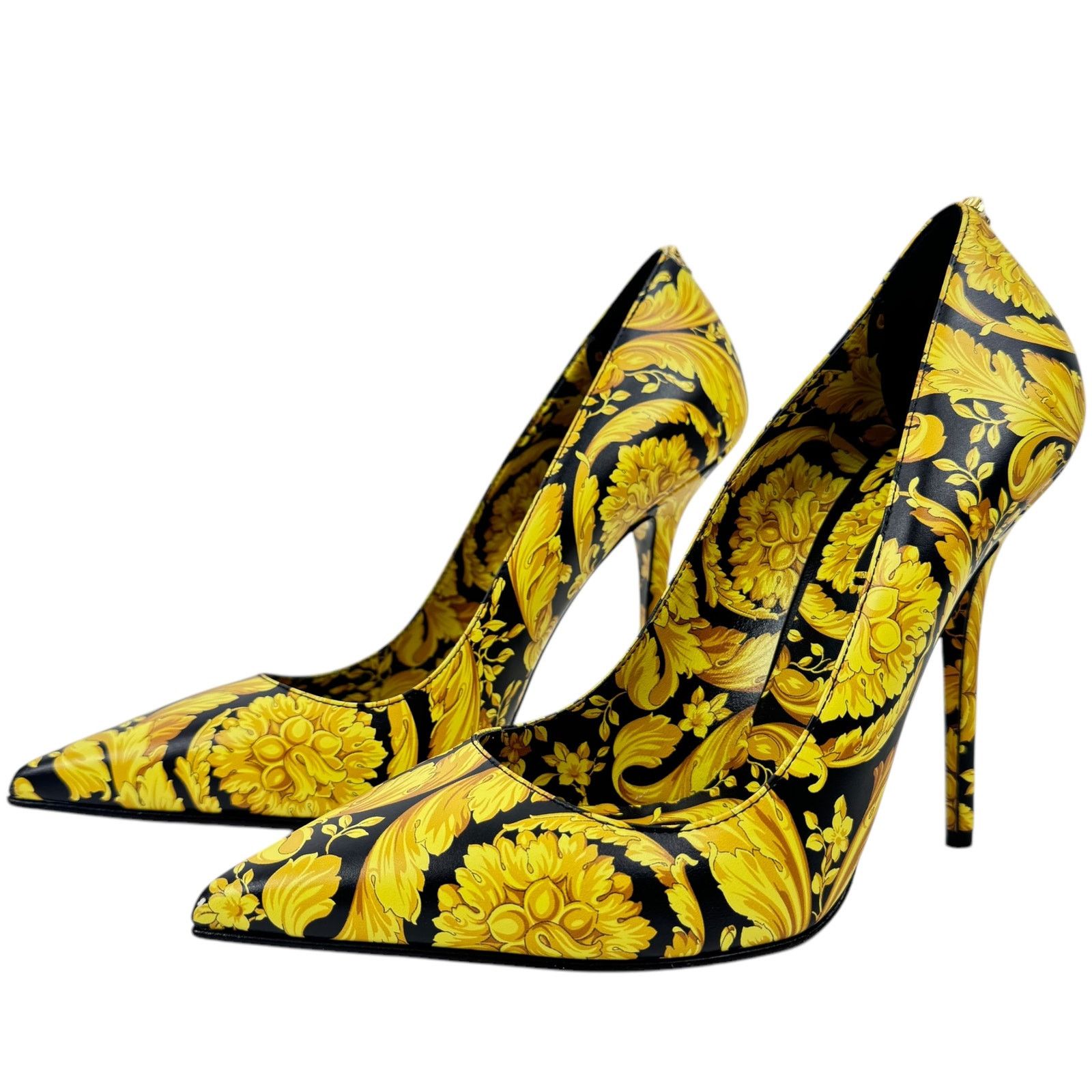 Versace Versace Borocco Medusa Leather Heels Pointed Toe Printed Size US 9.5 / IT 39.5 - 3 Thumbnail