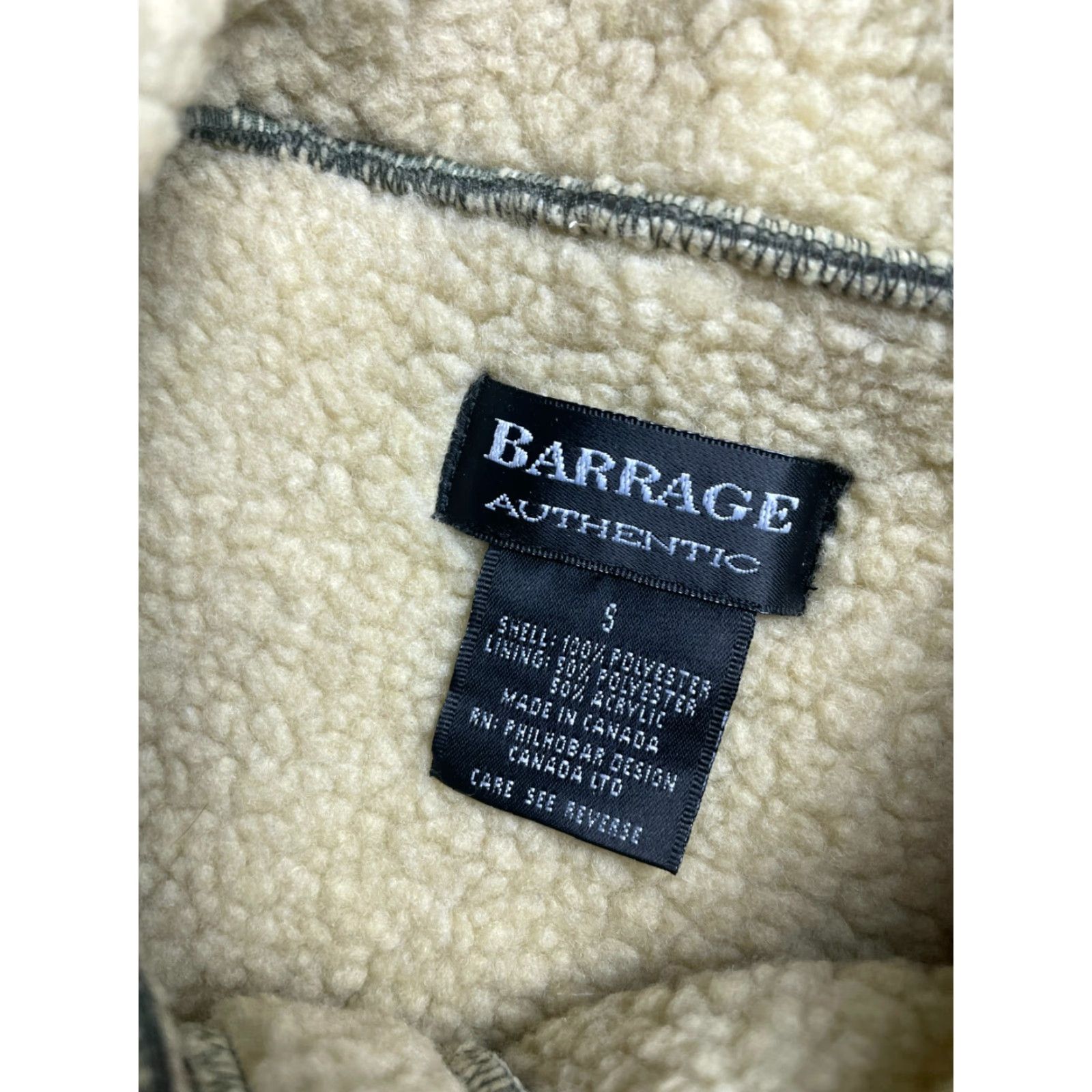 Vintage Barrage Jacket Women's Size Small Green Cream Full Zip Vest Fleece Size S / US 4 / IT 40 - 8 Thumbnail