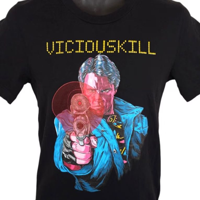 Vintage VINTAGE Terminator T Shirt Mens Size Small Black Arnold Schwarzenegger Viciouskill Art Size US S / EU 44-46 / 1 - 2 Thumbnail