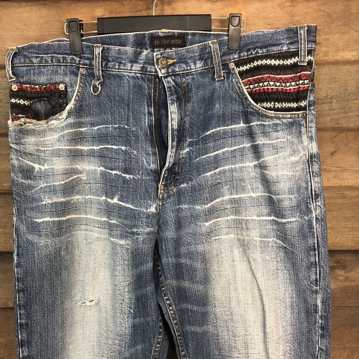 In The Attic In The Attic Blue Distressed Denim Pants #7320 Size US 38 / EU 54 - 6 Thumbnail
