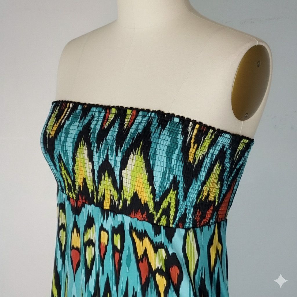 Nicole Miller Nicole Miller Size S Dress Strapless Smocked Elastic Boho Size S / US 4 / IT 40 - 4 Thumbnail