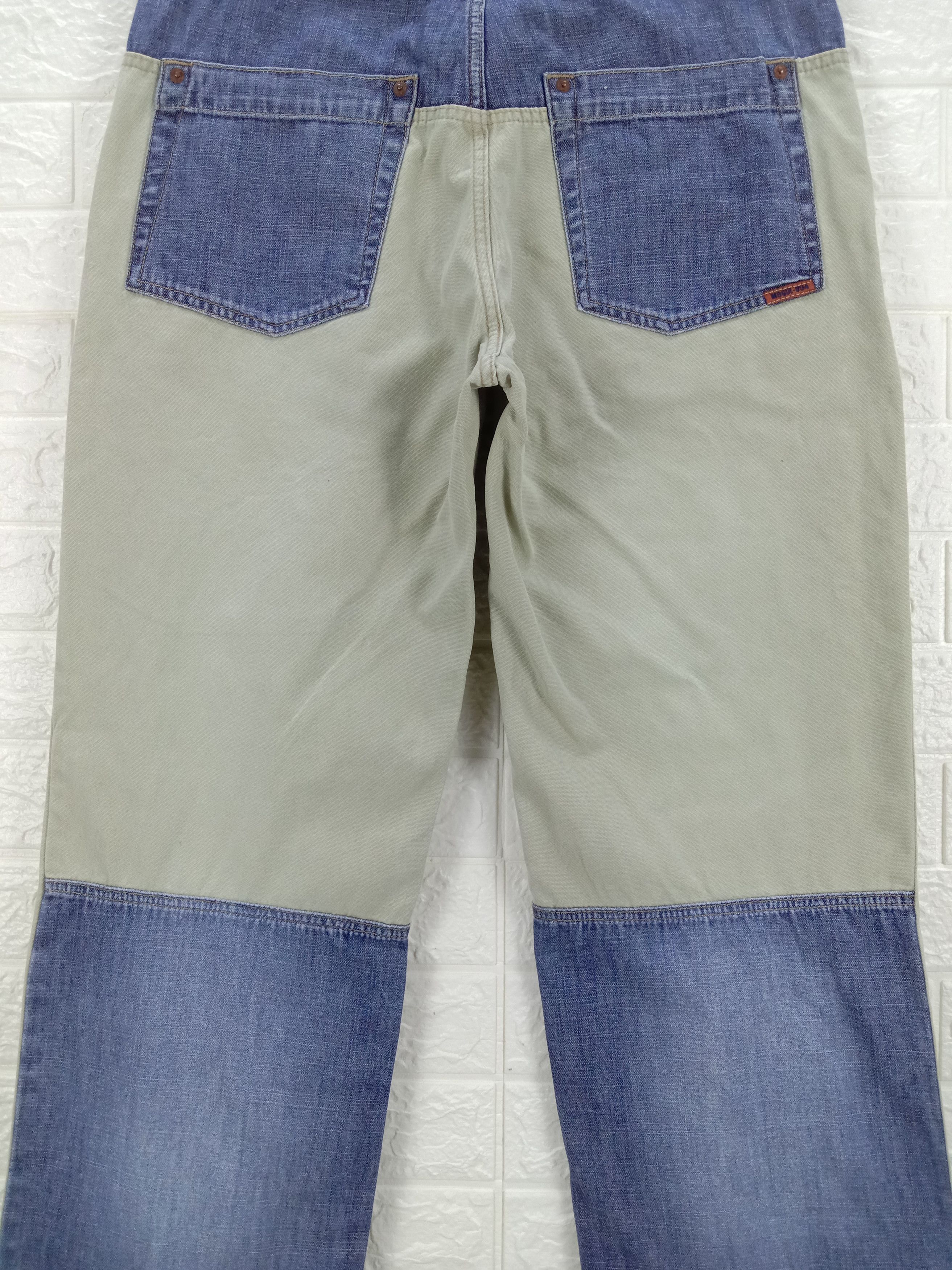 Japanese Brand Japanese Hybrid Mogul Special Unit Two Tone Jeans Size US 34 / EU 50 - 3 Thumbnail
