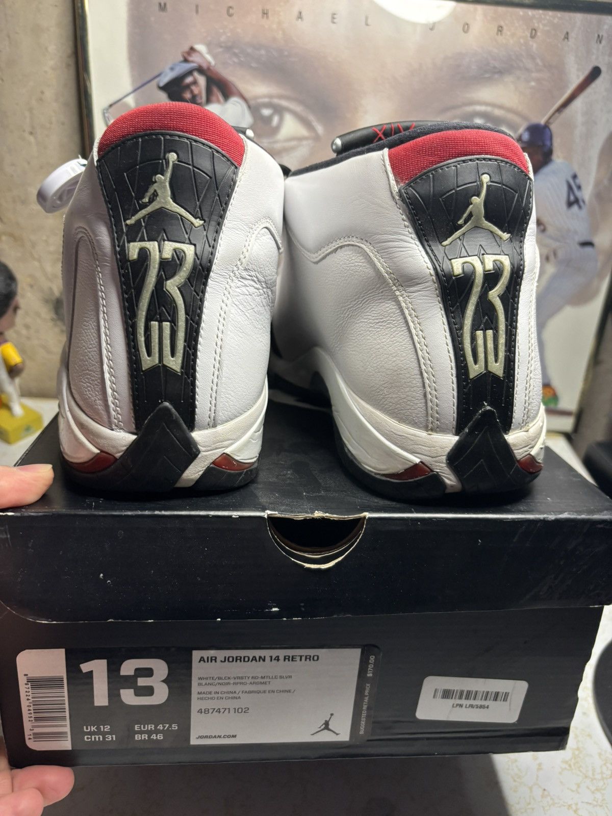 Jordan Brand Jordan Retro 14 “black toe” Size US 13 / EU 46 - 7 Thumbnail