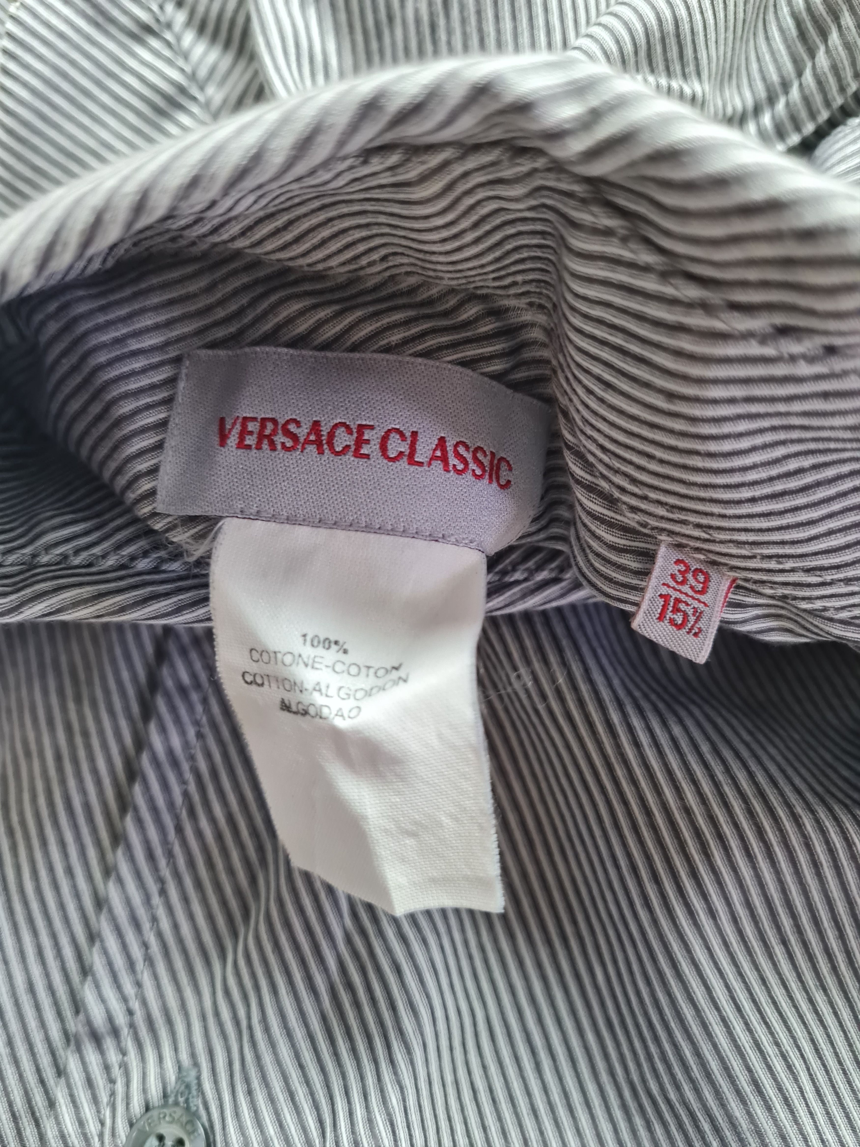 Versace Mens Vintage Versace Classic shirt size39 Medium Gray Cotton Size US M / EU 48-50 / 2 - 7 Thumbnail
