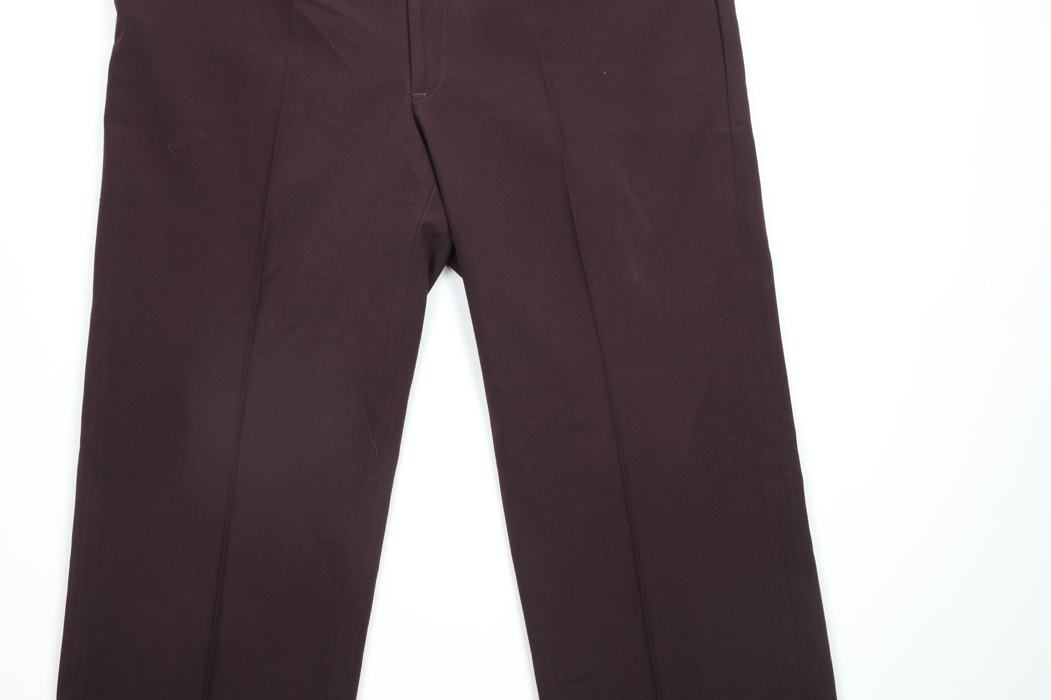 Vintage Vintage 70s Streetwear Bell Bottoms Chino Pants Burgundy USA Size US 40 / EU 56 - 3 Thumbnail