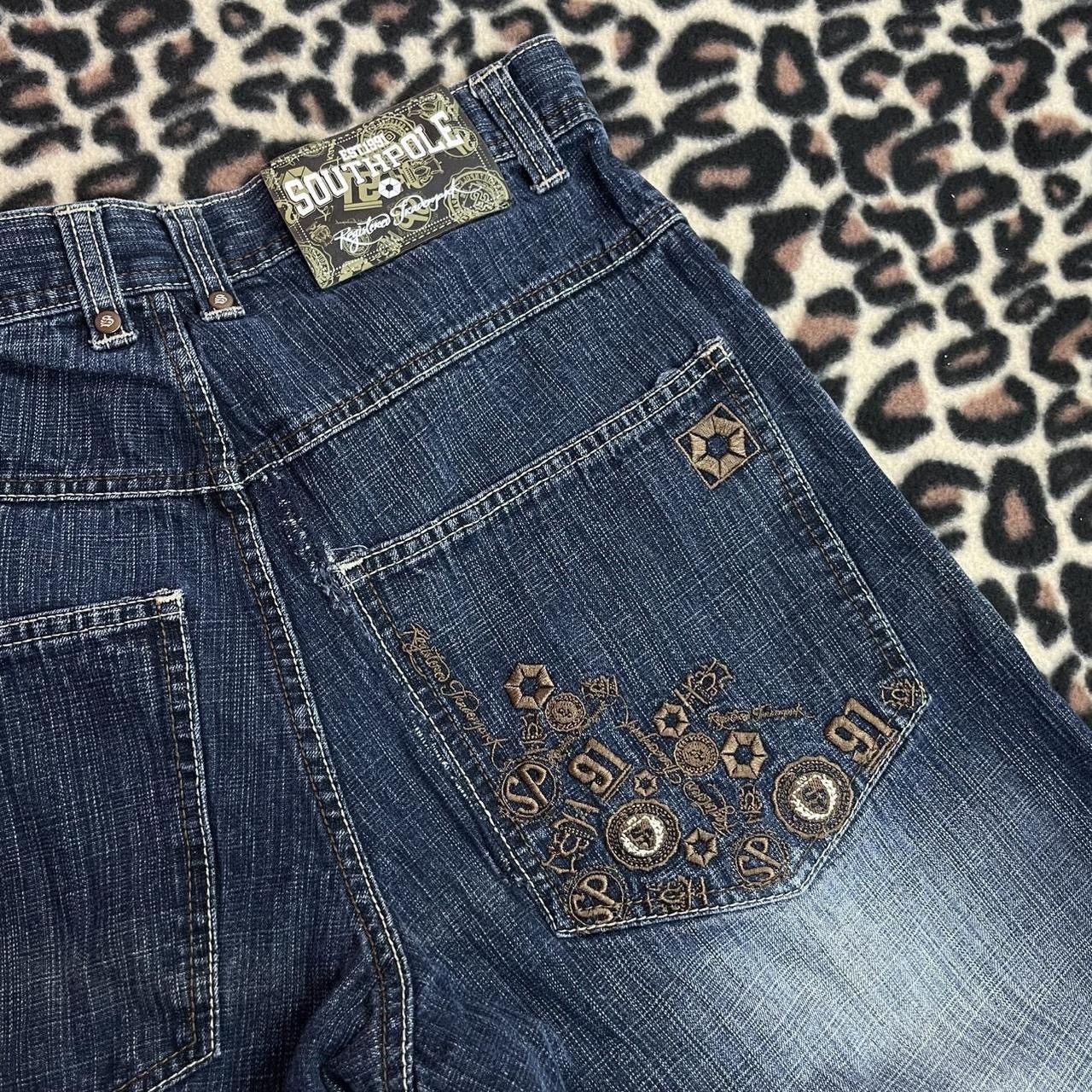 Southpole Baggy wide-leg Southpole dark wash denim jeans Size US 34 / EU 50 - 6 Thumbnail