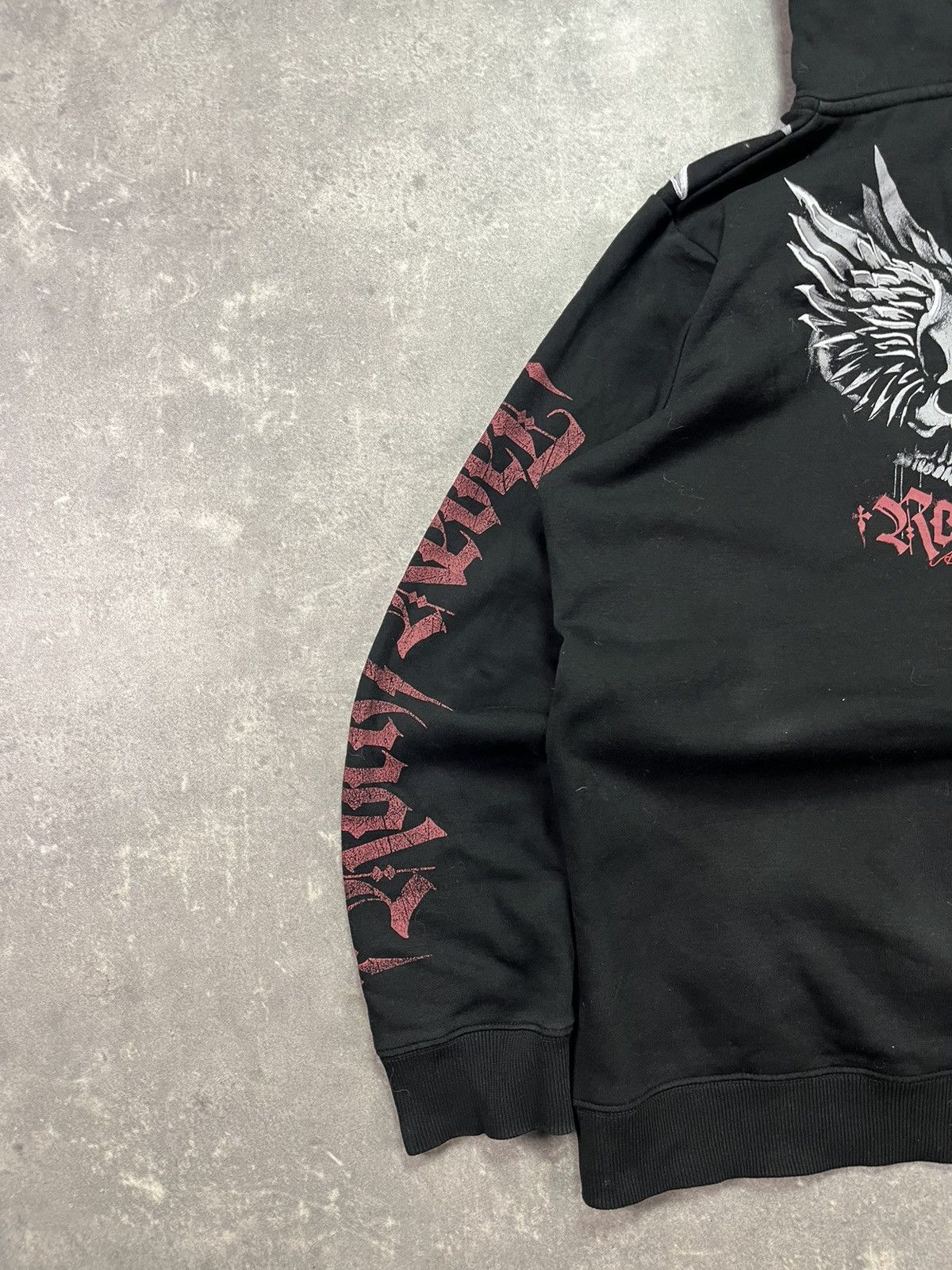 Japanese Brand Rock Rebel Printed Zip Hoodie XL Metal Affliction Rare Size US XL / EU 56 / 4 - 15 Thumbnail
