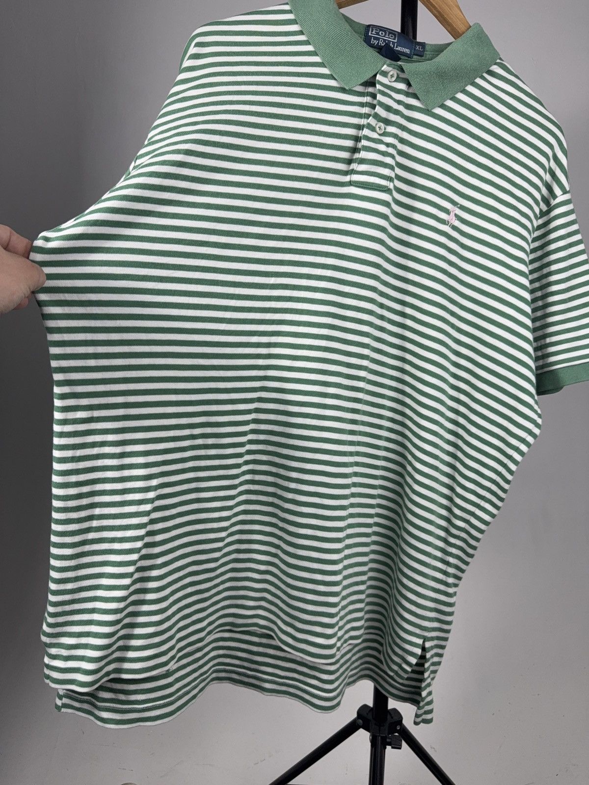 Polo Ralph Lauren Vintage 90s Retro Polo Ralph Lauren Striped Pony Polo Shirt Size US XL / EU 56 / 4 - 8 Thumbnail
