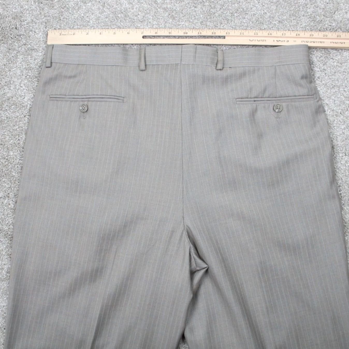 Vintage Zandello Dress Pants Mens 36 Regular Beige Pleated Rayon/Polyester Straight Leg Dress Pants Mens 36 Beige 90s Style Size US 36 / EU 52 - 7 Thumbnail