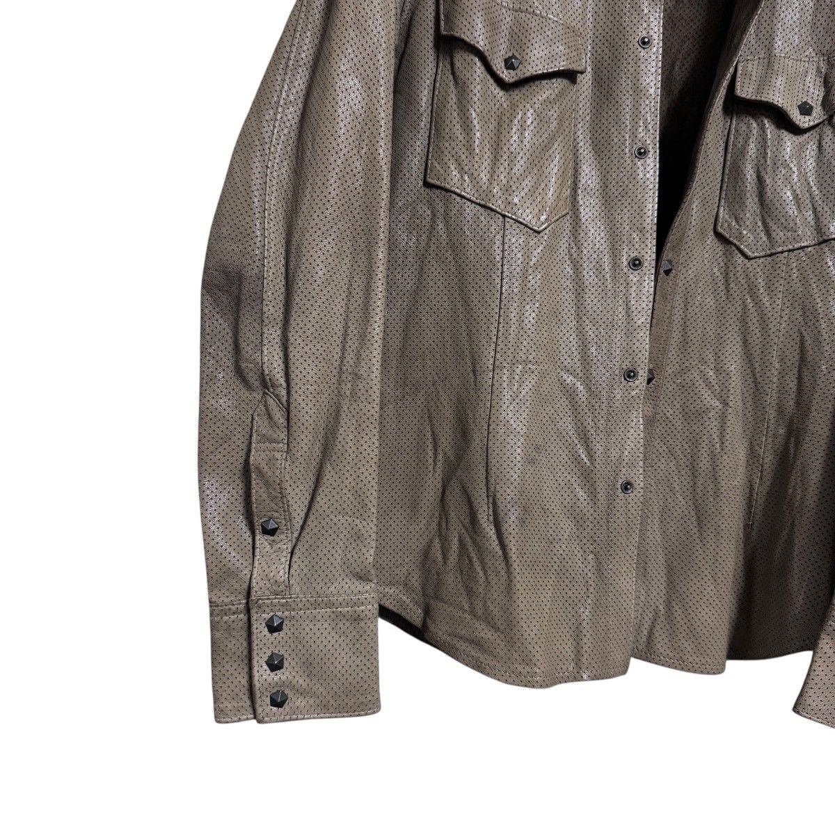 Isamu Katayama Backlash Isamu Katayama Backlash Perforated Leather Western Shirt Size US S / EU 44-46 / 1 - 6 Thumbnail