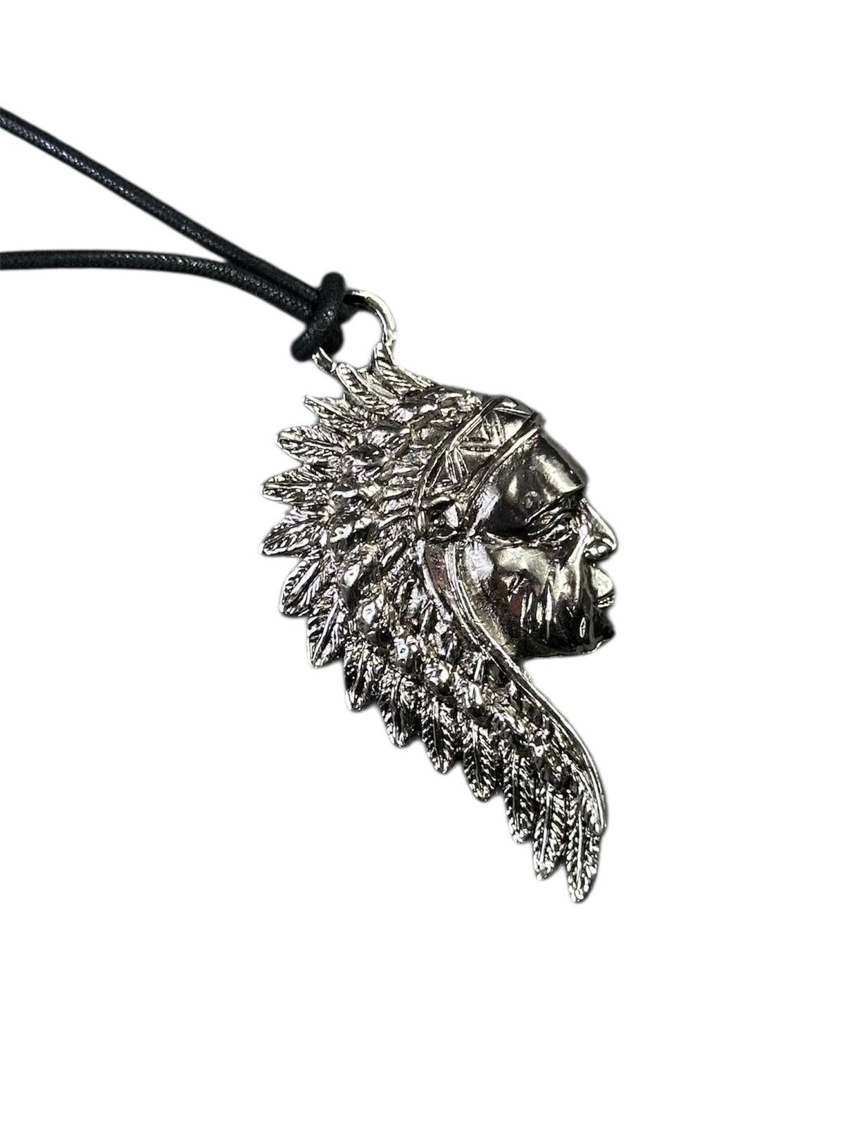 Vintage 2000s JAPANESE MADE NATIVE INDIAN HEAD NECKLACE Size ONE SIZE - 3 Thumbnail