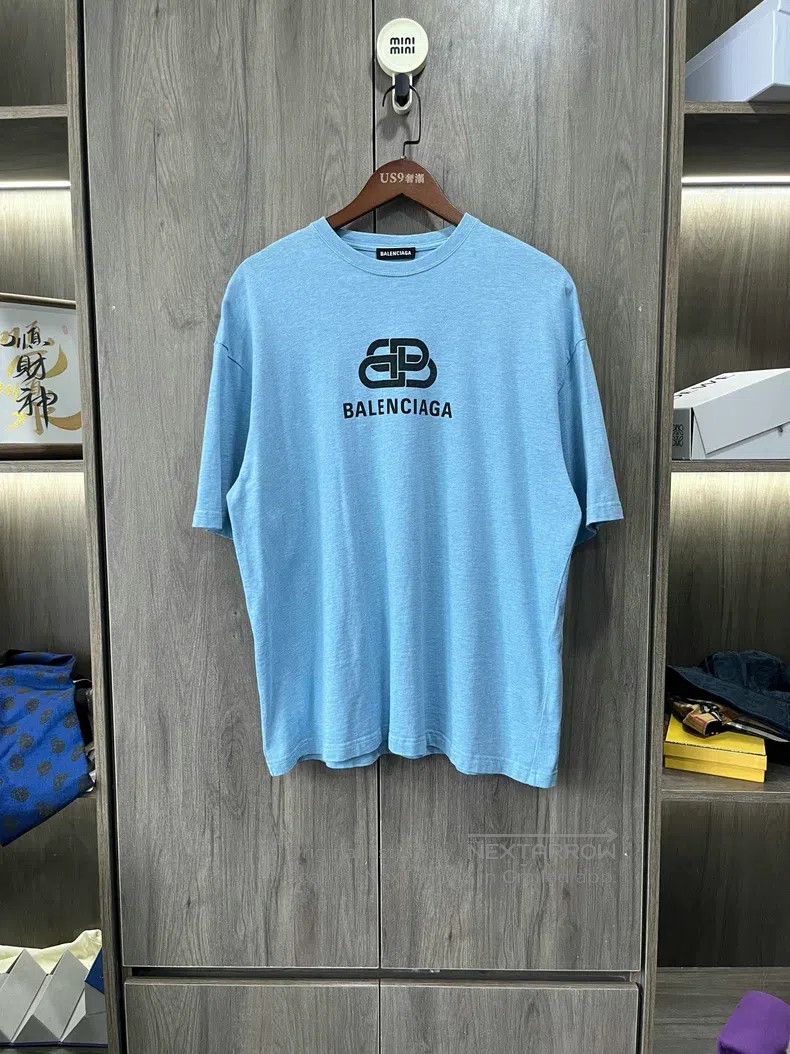 Balenciaga Balenciaga Haze Blue Snap Short Sleeve Size US XL / EU 56 / 4 - 1 Thumbnail