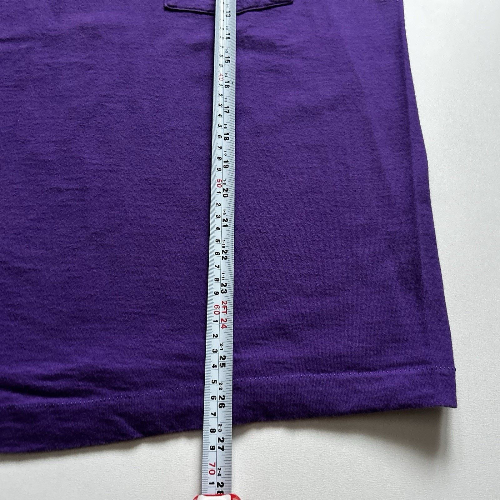 Vintage Vintage 90s Faded Purple Blank Pocket T Shirt Medium Rare Size US M / EU 48-50 / 2 - 7 Thumbnail