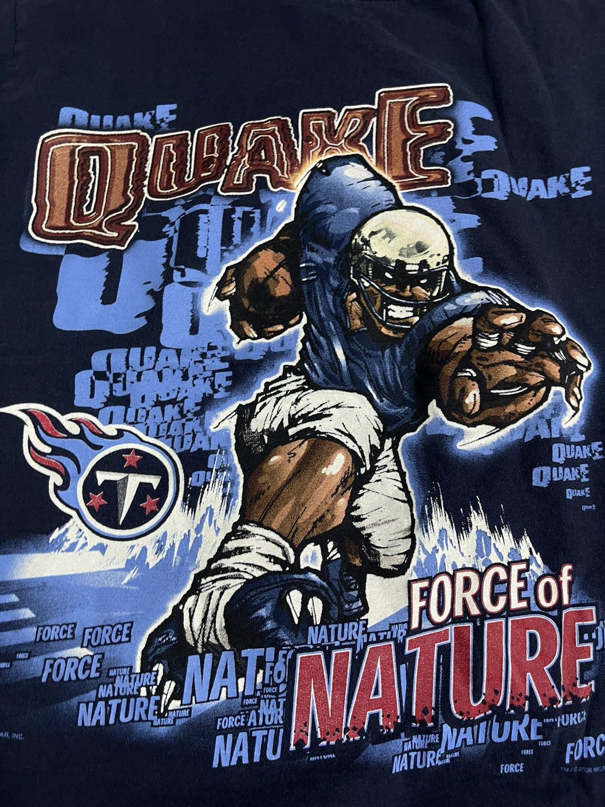 NFL Vintage Tennessee Titans 'Quake Force of Nature' T-shirt Size US M / EU 48-50 / 2 - 6 Thumbnail