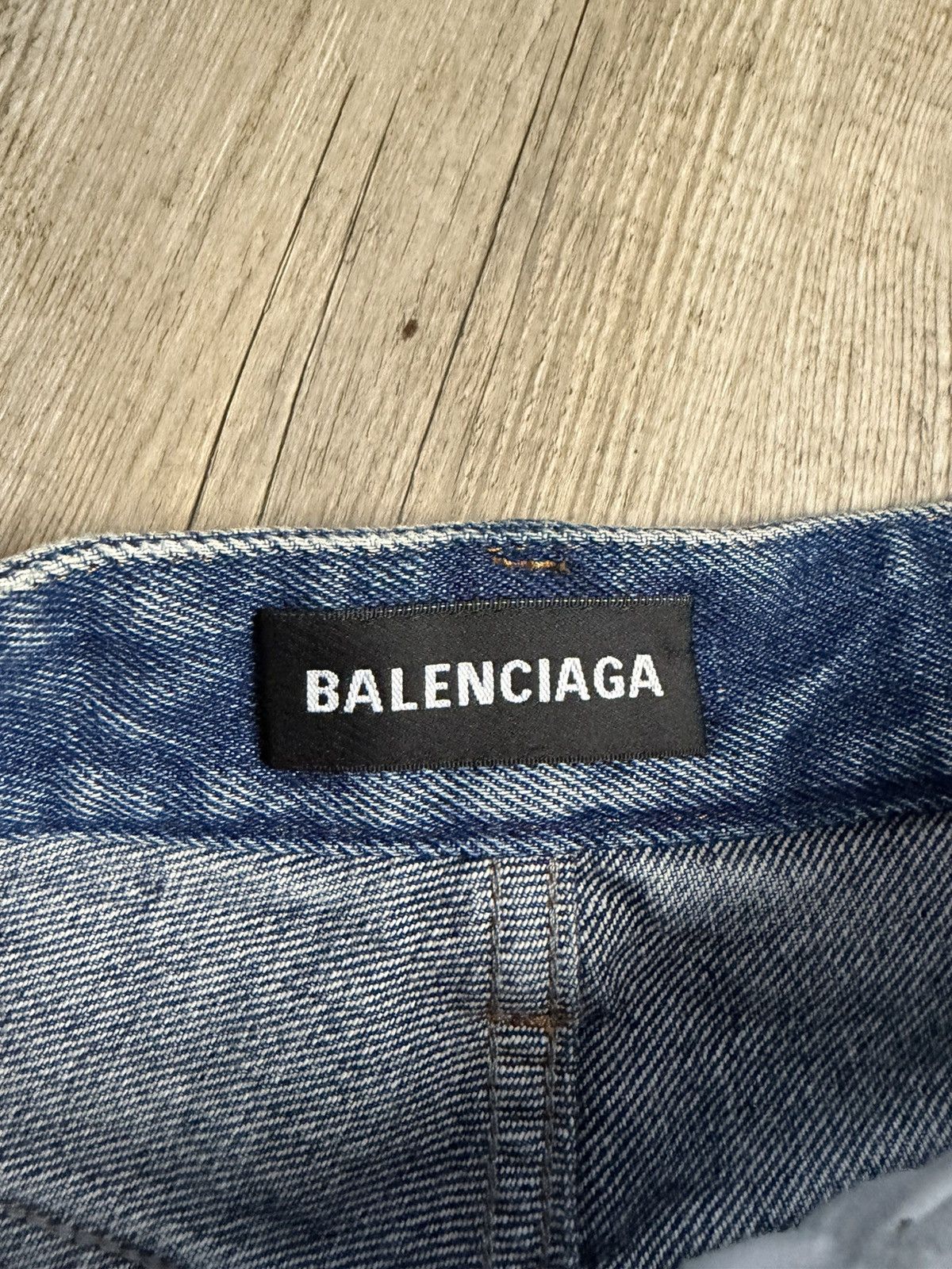 Balenciaga sample 24 Balenciaga denim/Leather hybrid Biker Pants Size US 29 - 3 Thumbnail