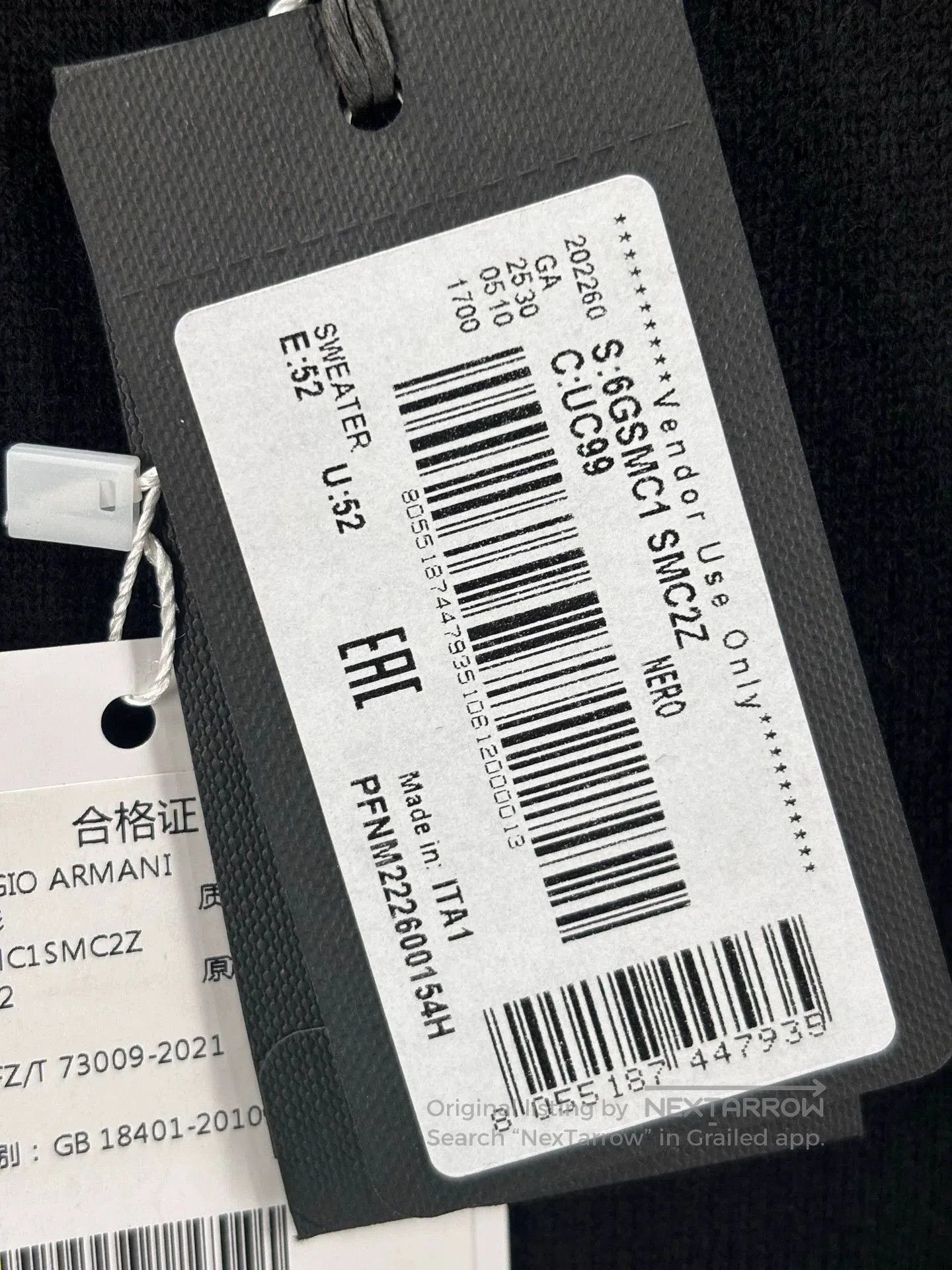 Emporio Armani black cashmere sweater from giorgio armani. Size US L / EU 52-54 / 3 - 6 Thumbnail