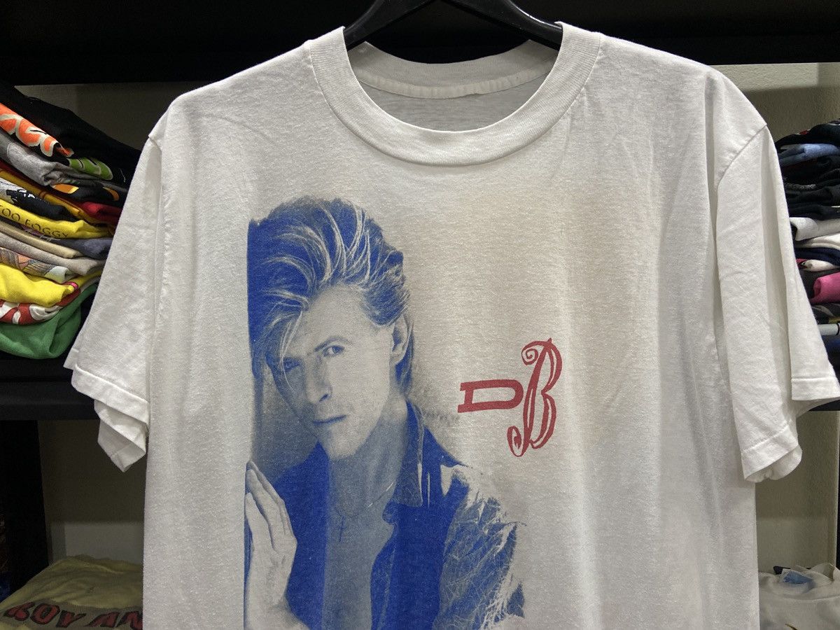 Band Tees × Vintage Vintage 1988s David Bowie tour Rock Band TShirt Size US XL / EU 56 / 4 - 2 Thumbnail