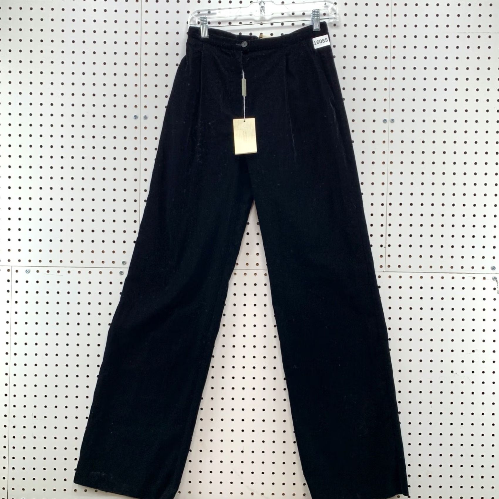 Emporio Armani VINTAGE Emporio Armani Black Womens Velour Pants Wide Leg Fit 25X30 NEW Size 42" / US 20 - 2 Thumbnail