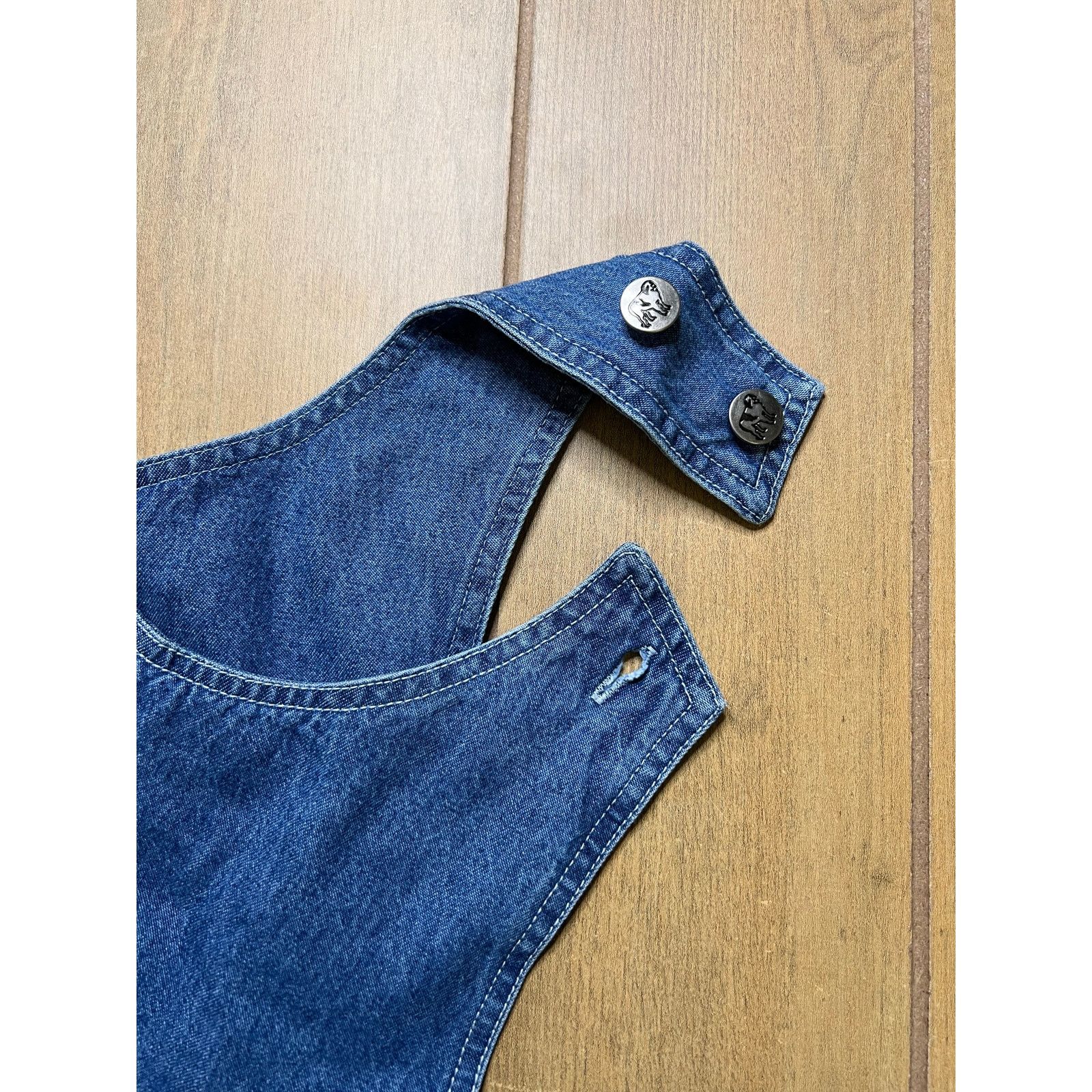 Big Dogs Vintage Big Dog Denim Embroidered Overall Dress Women 18/20 Size XXL / US 16-18 / IT 52-54 - 14 Thumbnail