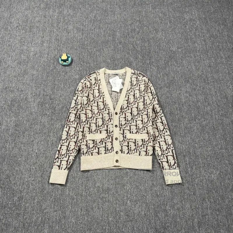 Dior Dior Men's Khaki Wool Cardigan . Size US S / EU 44-46 / 1 - 1 Thumbnail