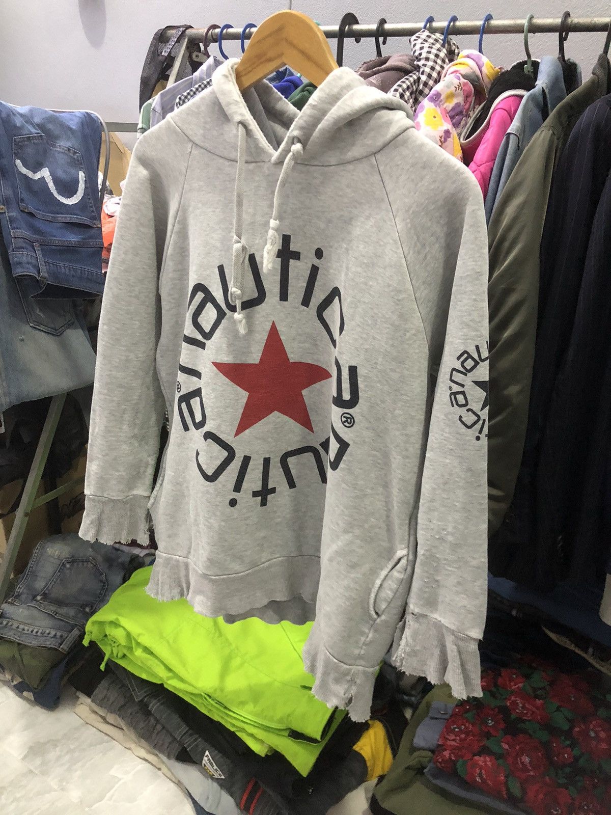 Nautica × Vintage Vintage nautica spell-out logo distressed hoodie Size US S / EU 44-46 / 1 - 2 Thumbnail