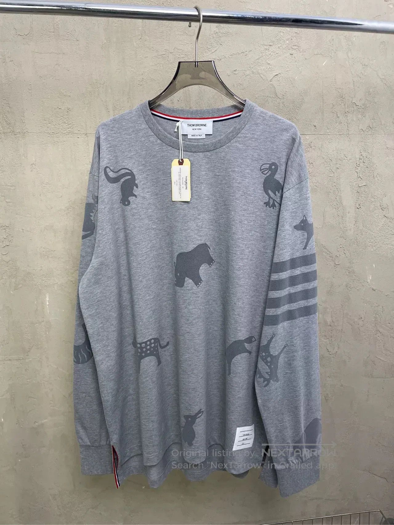 Thom Browne thom browne gray long sleeve t. Size US M / EU 48-50 / 2 - 2 Thumbnail