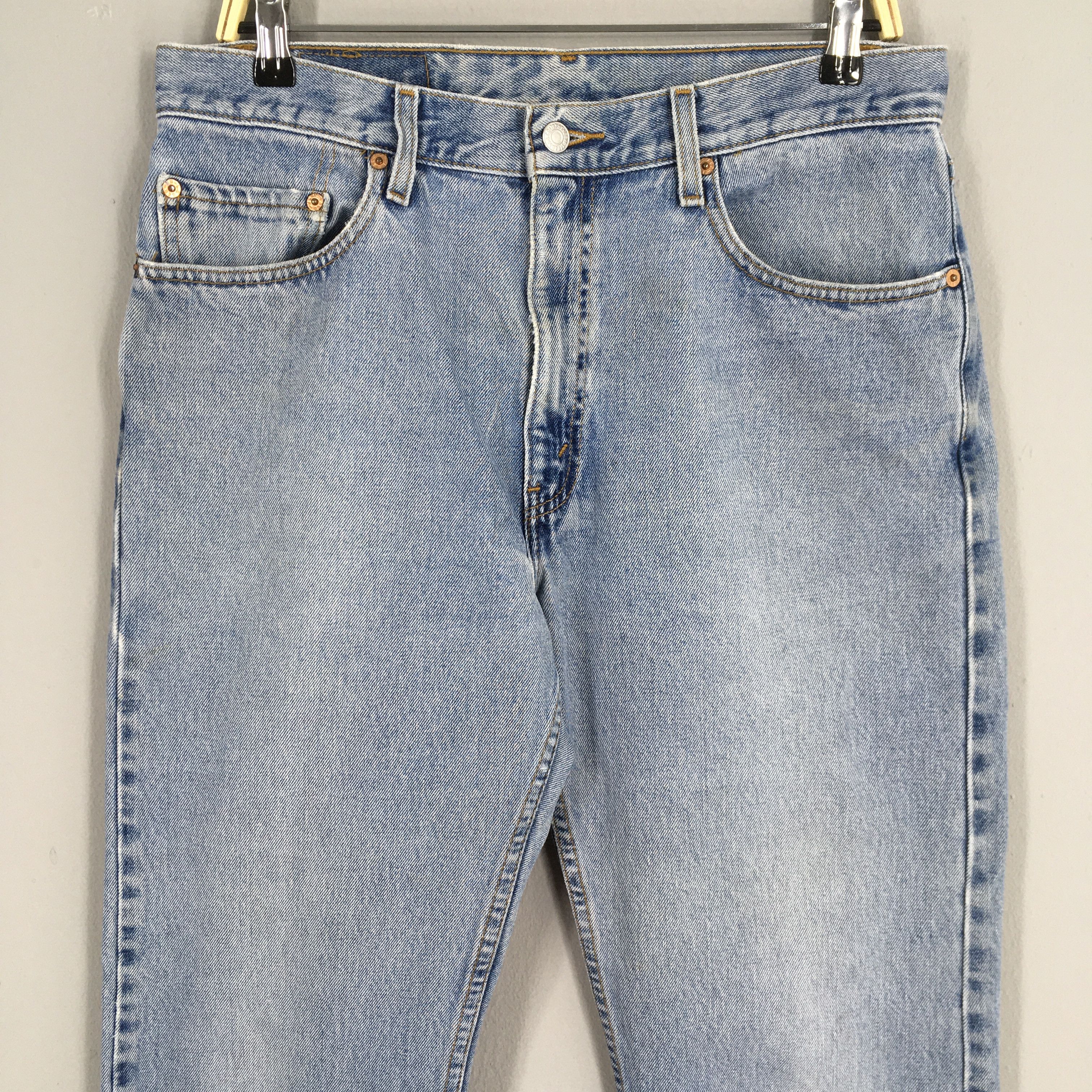 Levi's Size 31x28 Vintage 90s Levi's 505 Faded Blue Jeans S749 Size US 31 - 2 Thumbnail