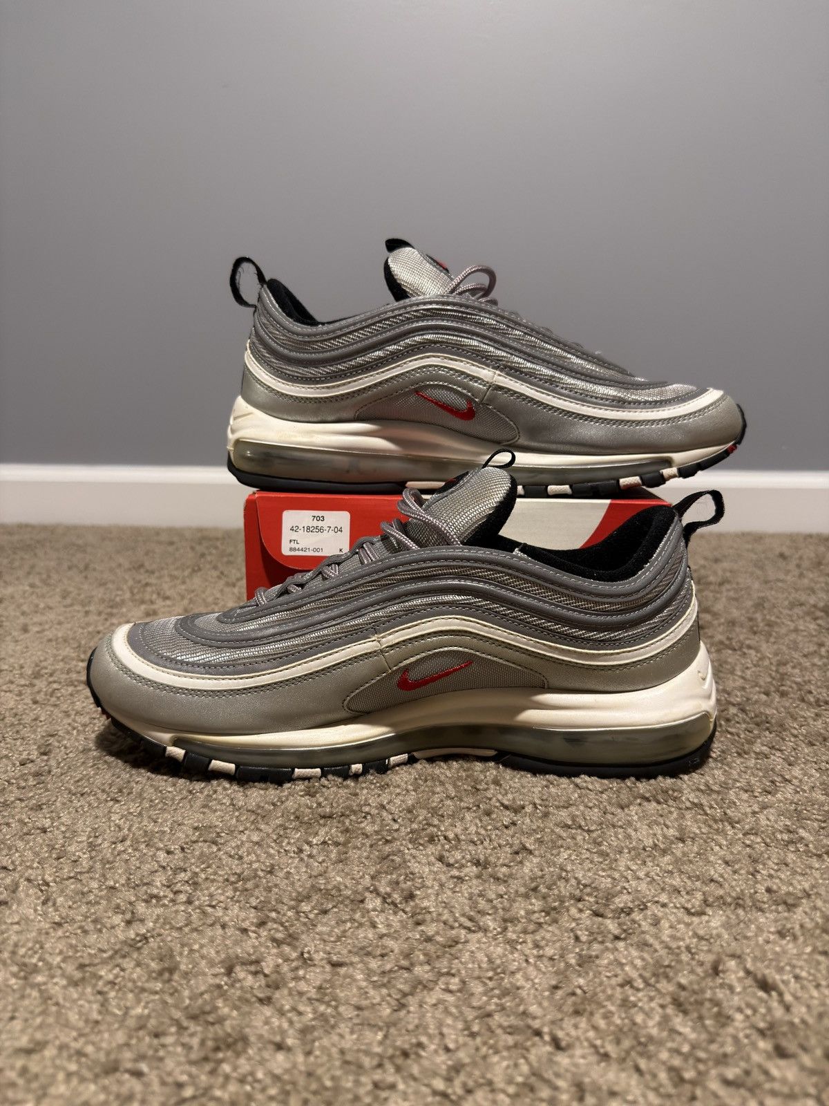 Nike 2016 Nike Air Max 97 "Silver Bullet" Size US 10.5 / EU 43-44 - 3 Thumbnail
