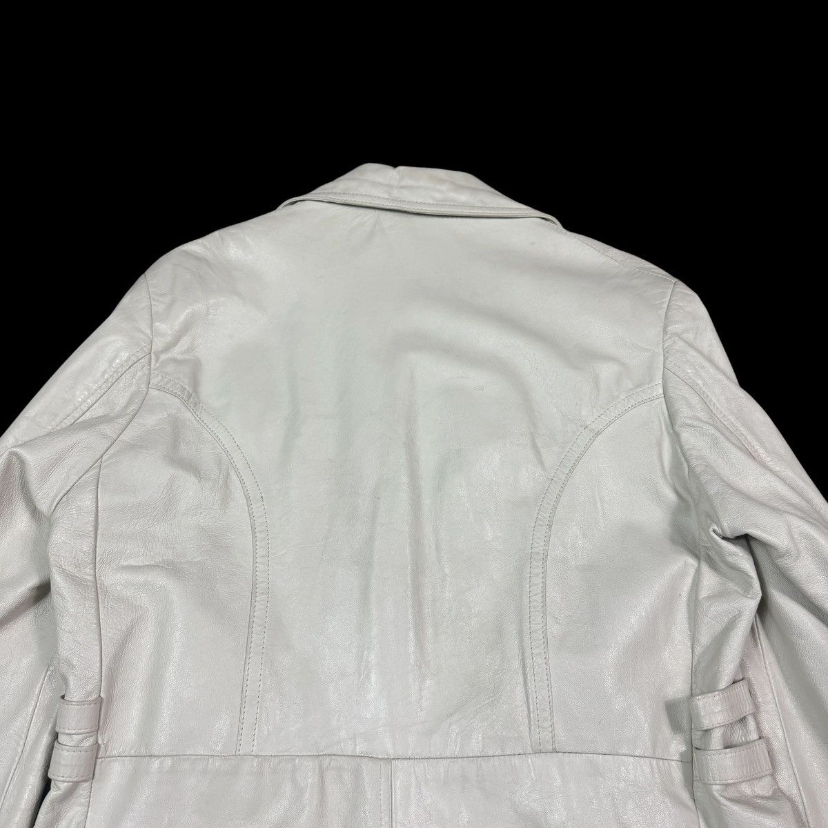 Vintage Vintage GraIs White Trench Coat Leather Jacket Men's 44 Size US L / EU 52-54 / 3 - 9 Thumbnail