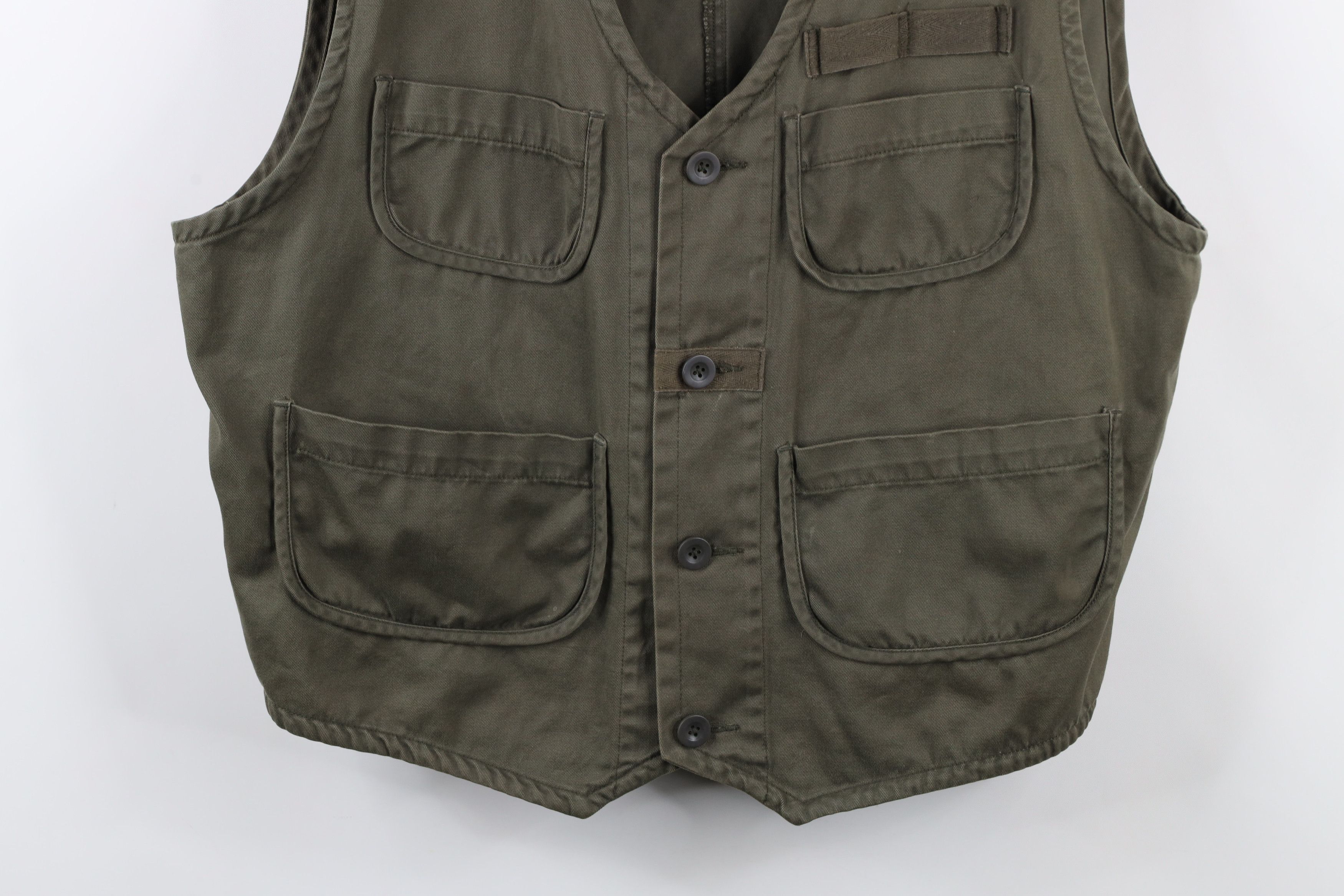 Eddie Bauer × Vintage Vintage 90s Eddie Bauer Tactical Fishing Vest Jacket Green Size US L / EU 52-54 / 3 - 3 Thumbnail