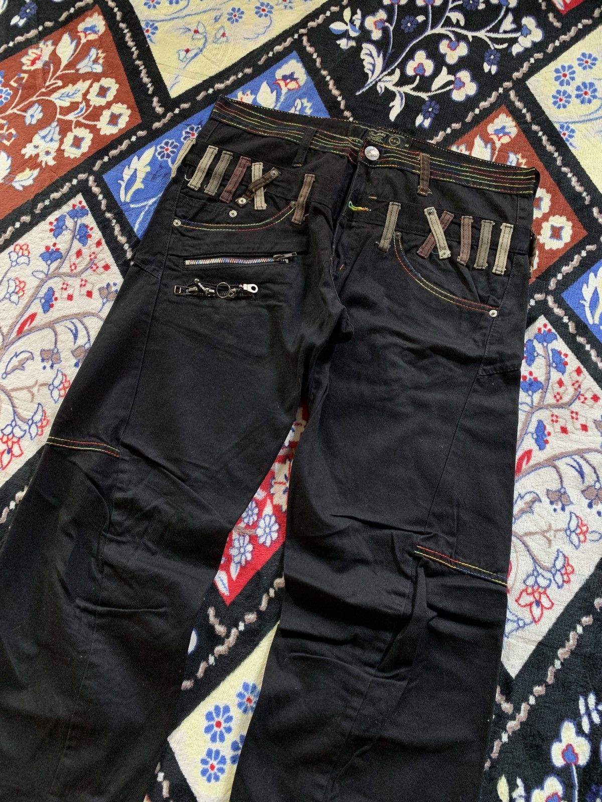 If Six Was Nine Breathmint Double Waist Pants Gothic Punk Style Size US 32 / EU 48 - 3 Thumbnail